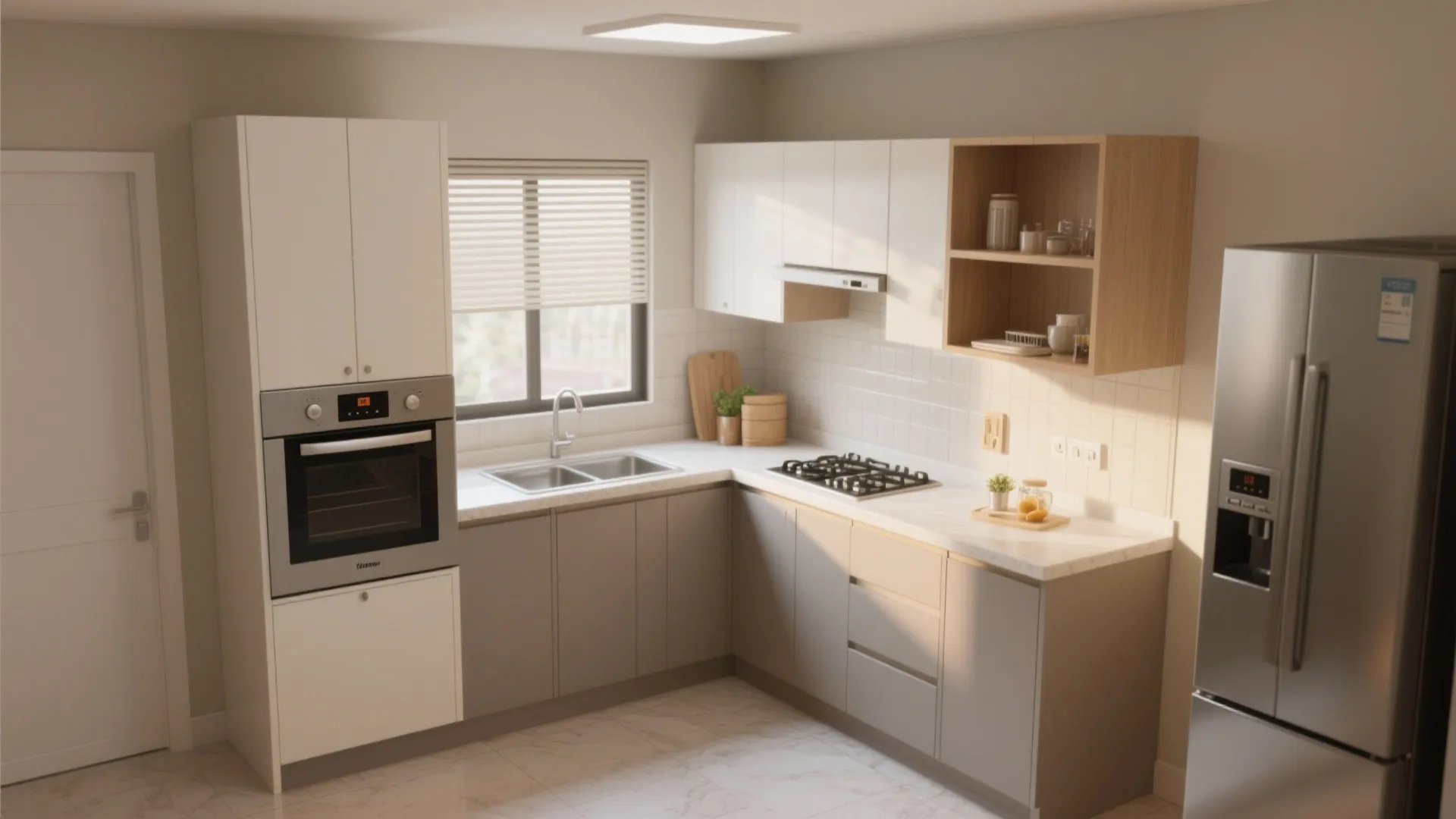 L-Shaped Kitchen Efficiency