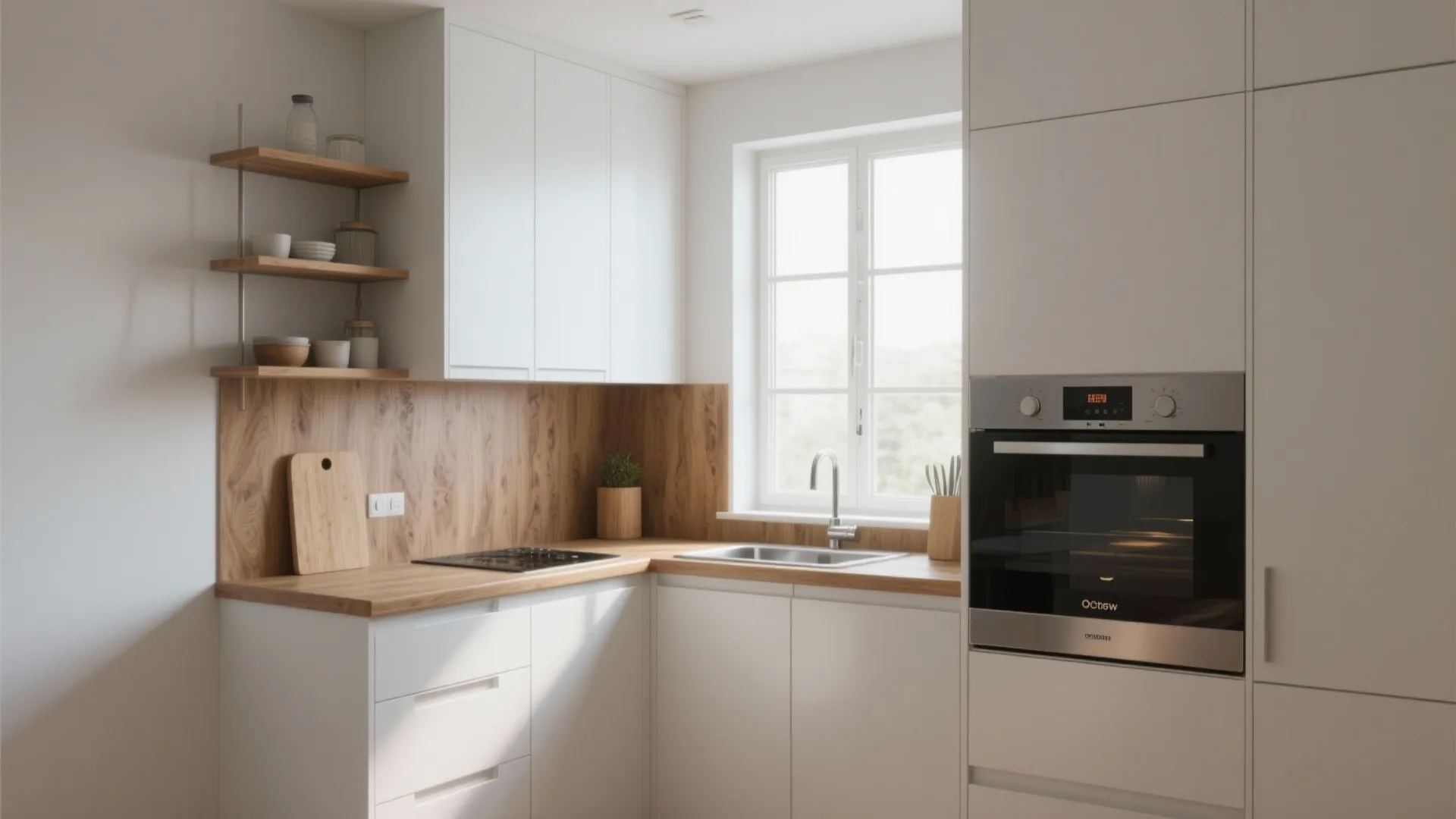 L-shaped kitchen layout