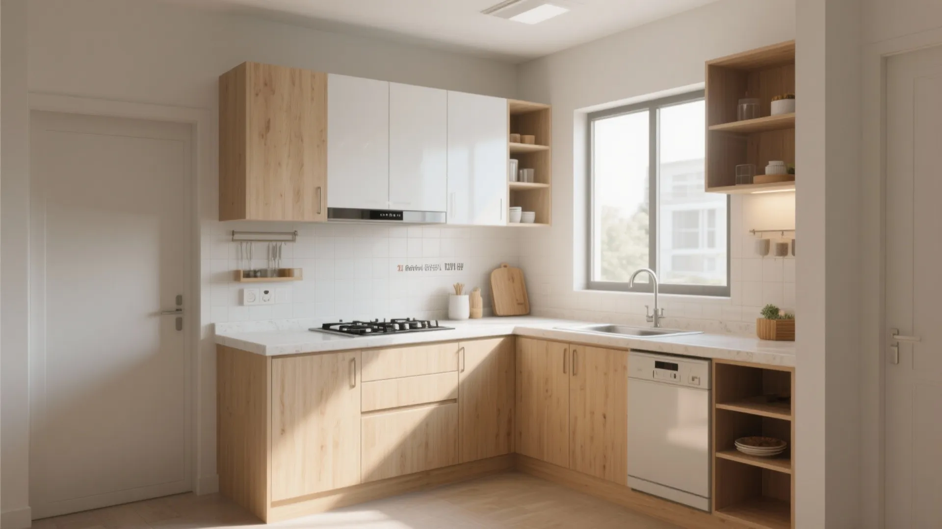 L-Shaped Kitchen Layout for More Counter Space