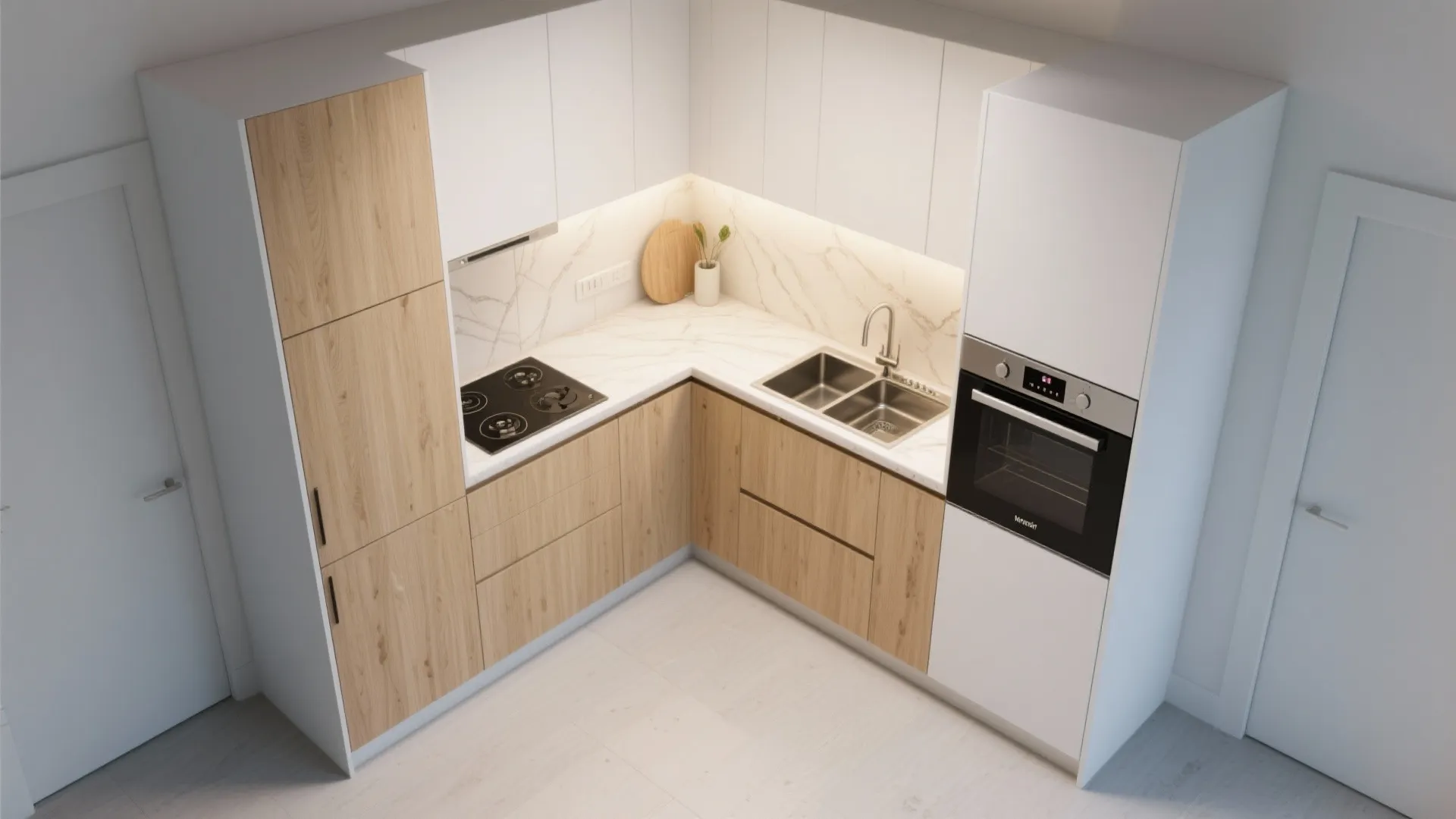 L-Shaped Kitchen Efficiency