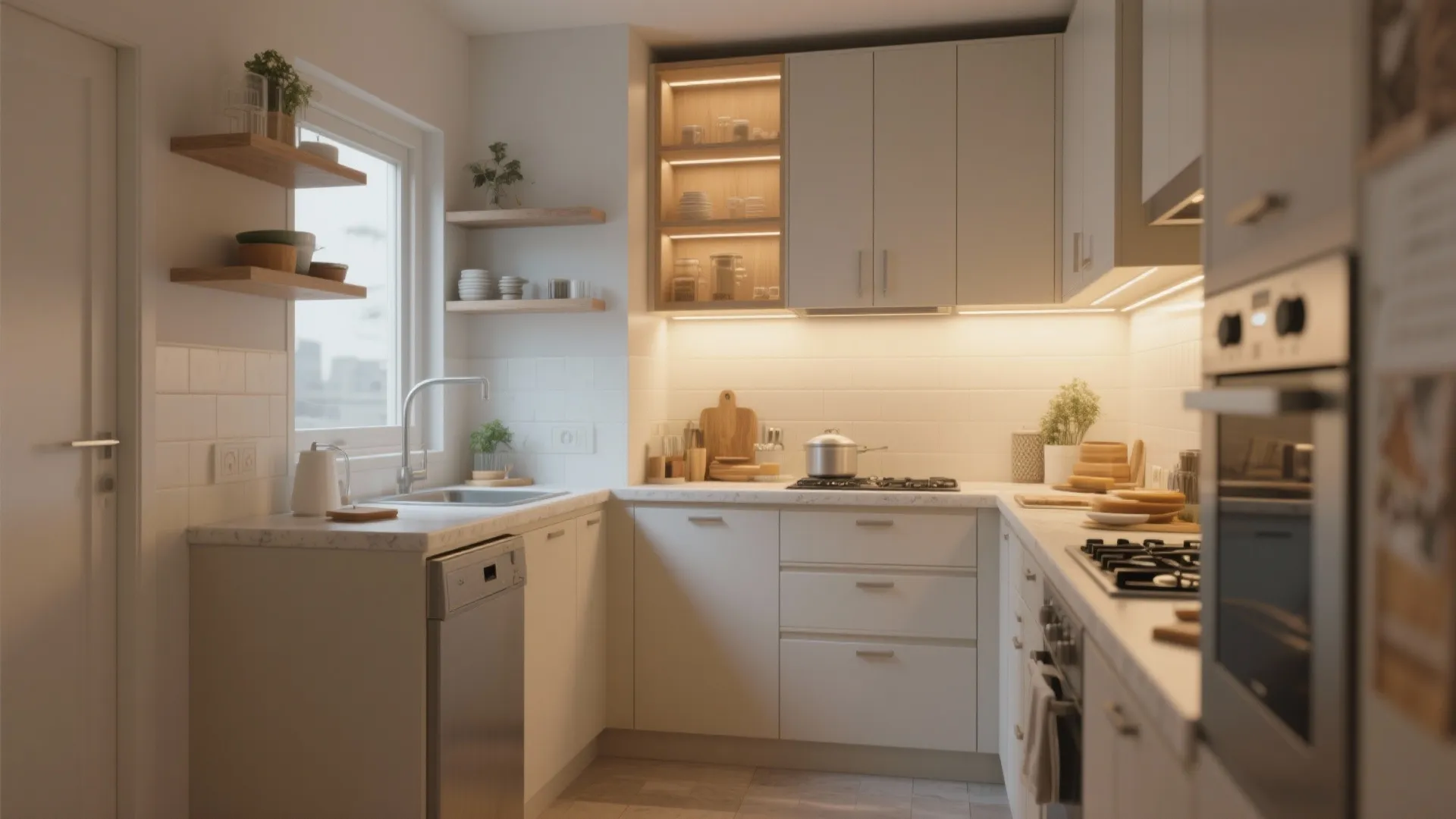 L-Shaped Utility Wall