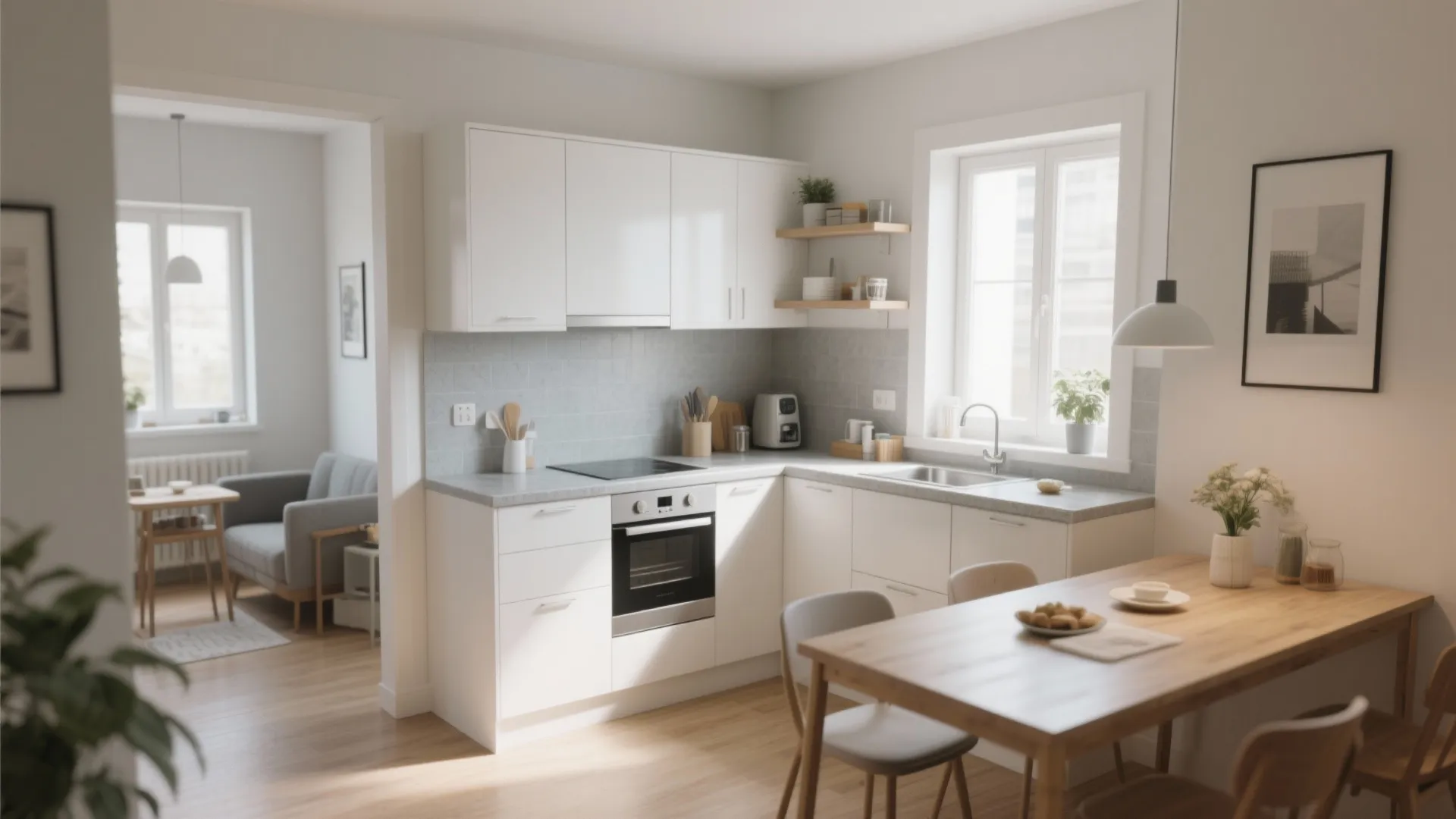 L-Shaped Layout for Extra Counter Space