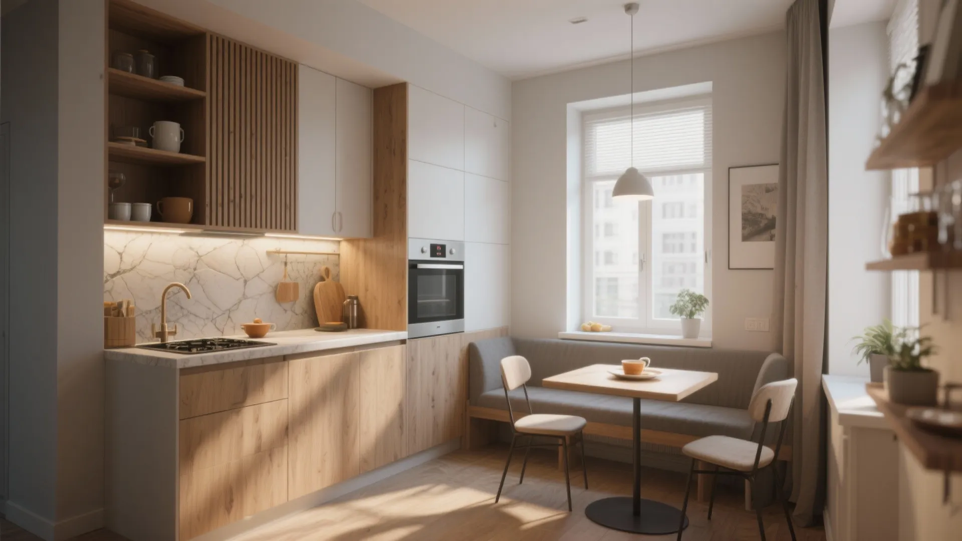 L-Shaped Layout to Maximize Counter Space