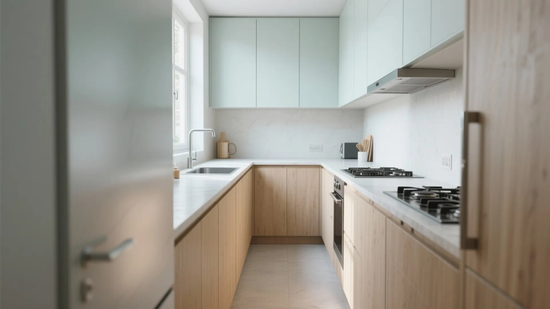 L Shaped Layout for Narrow Rooms