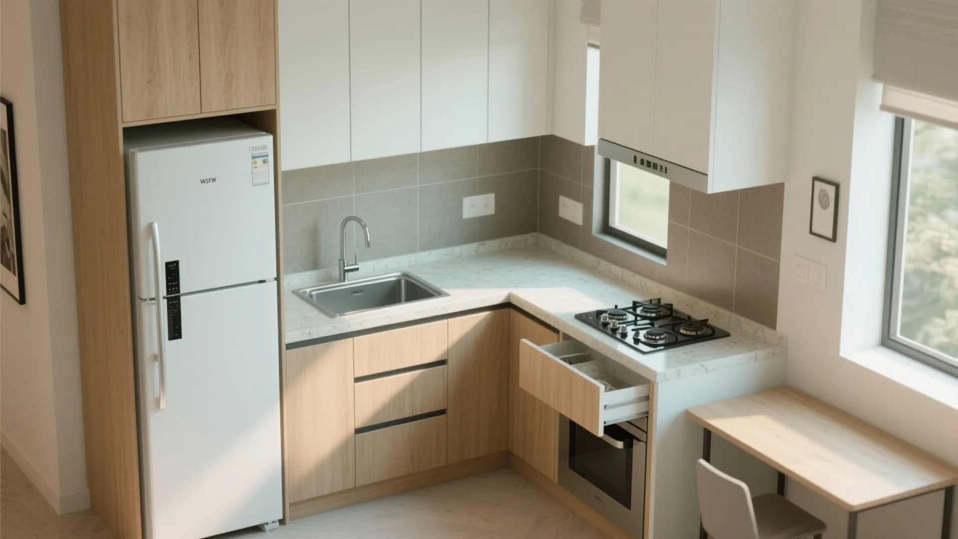 L-Shaped Kitchen That Multiplies Counters