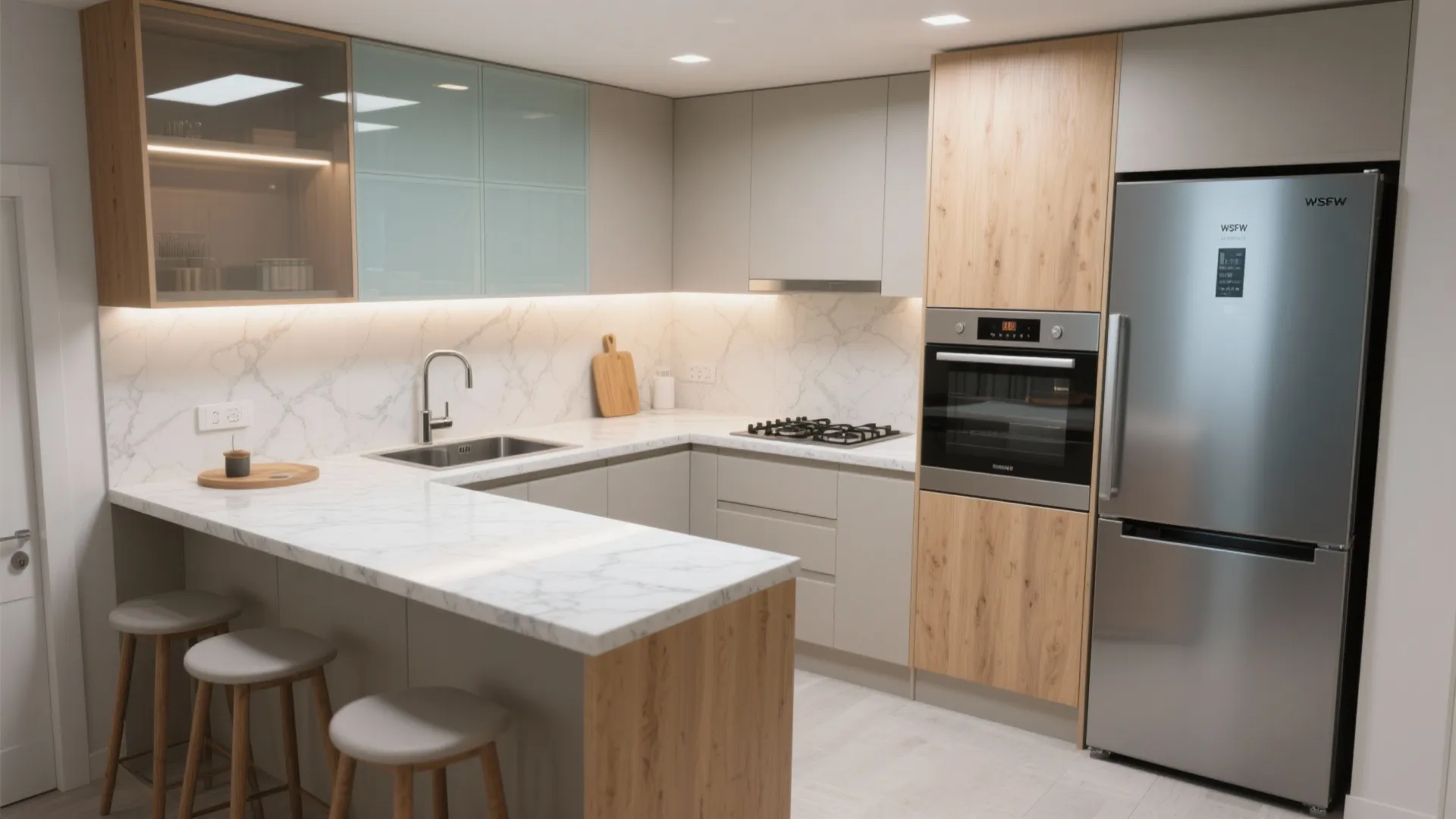 L-Shaped Kitchen to Unlock Counter Space