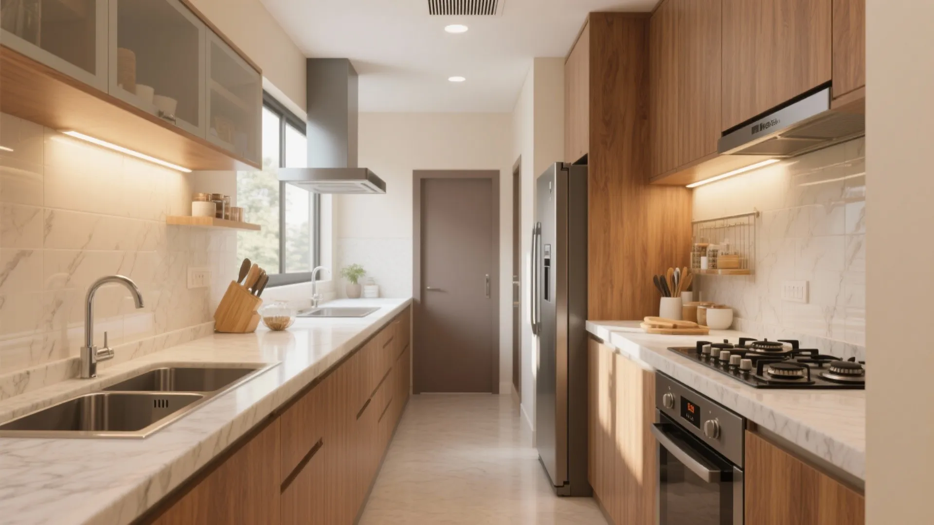 L-Shaped Kitchen That Frees Counter Space