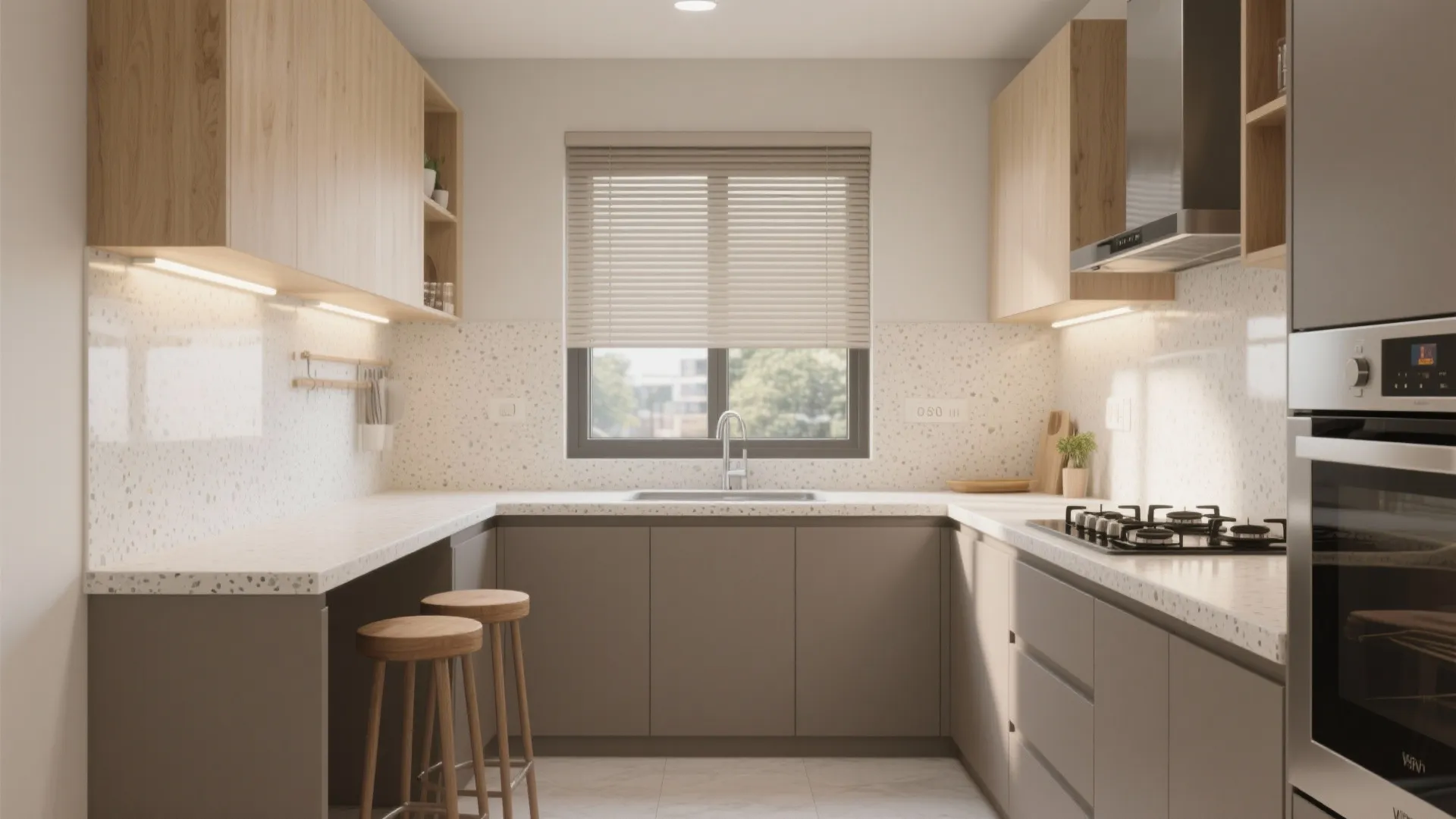 Kitchen Zoning with L-Shaped Efficiency