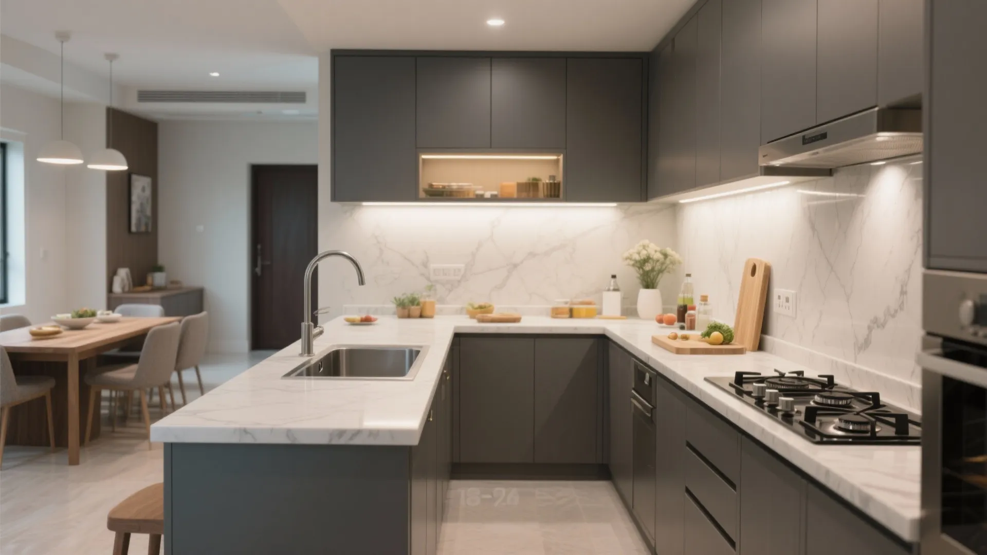 L-Shaped Kitchen To Unlock Counter Space