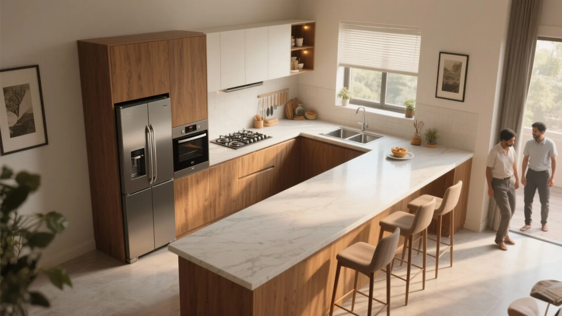 L-Shaped Layout to Maximize Counterspace