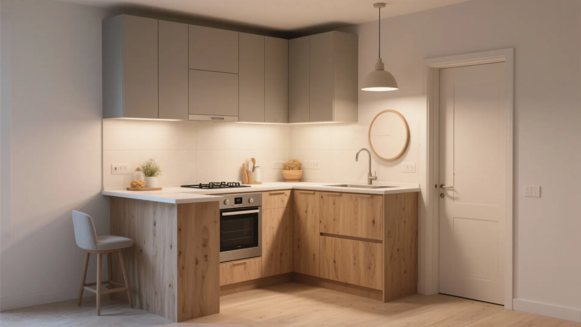 3. L-shaped kitchen (corner-friendly flexibility)