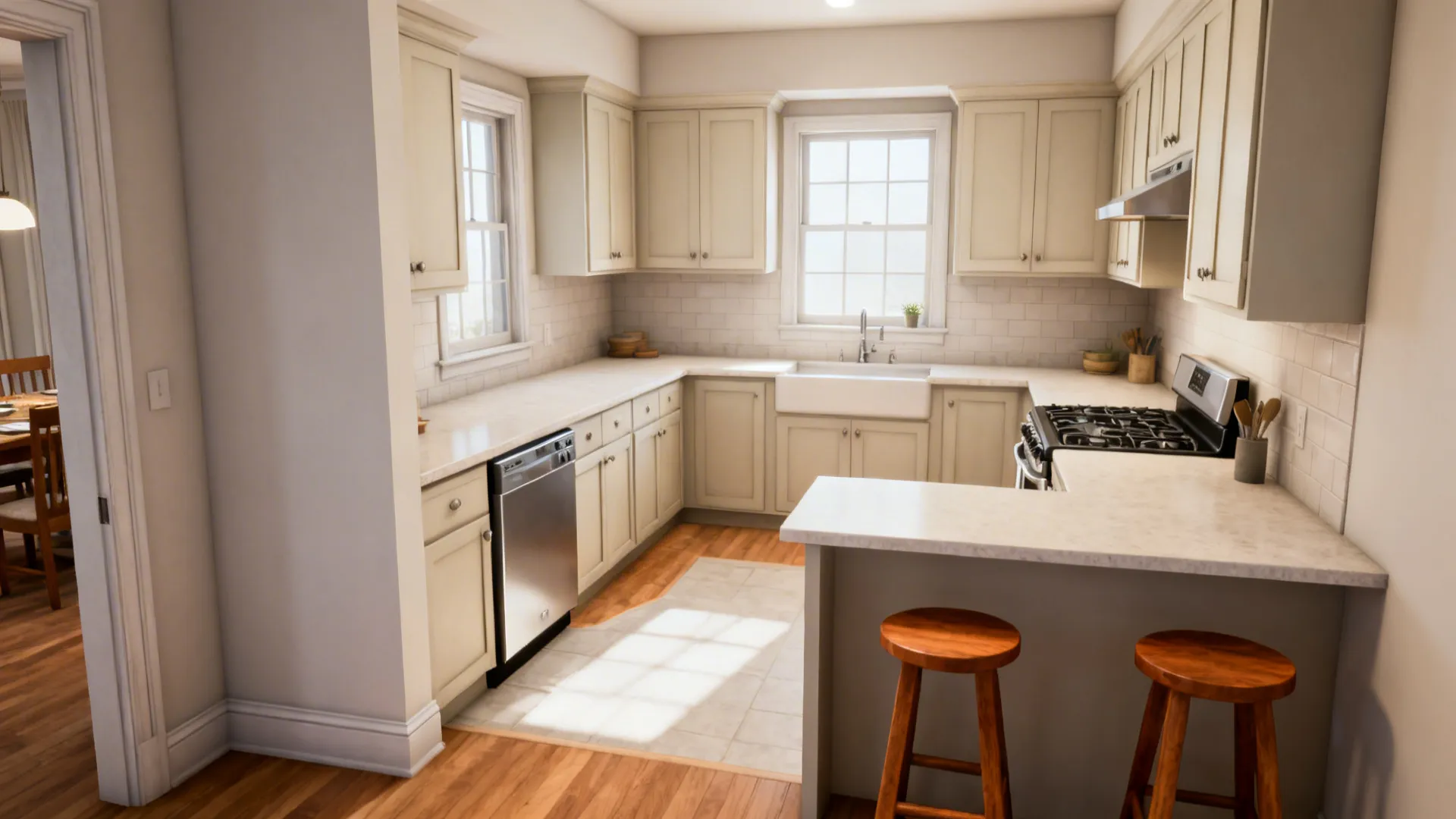 L-Shaped Layout to Unlock Counter Space