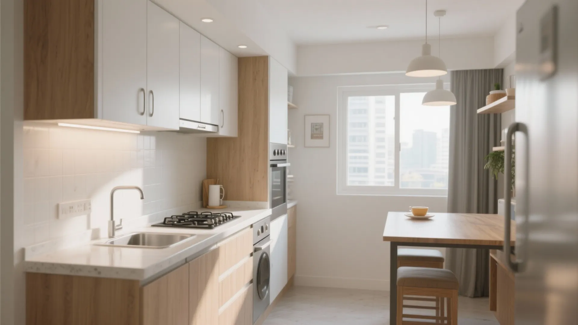 L-Shaped Kitchen for Extra Counter Space