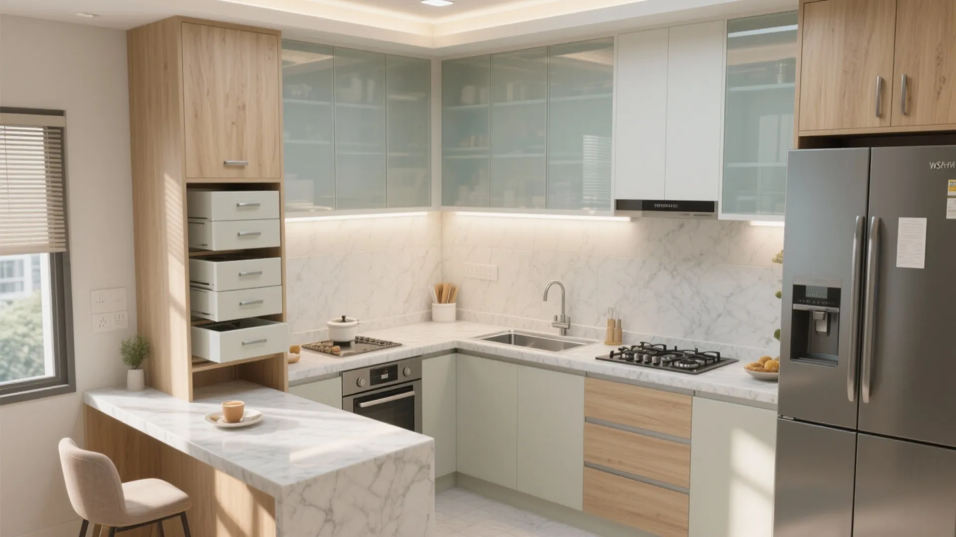 Kitchen That Works: L-Shape or Galley with Tall Storage