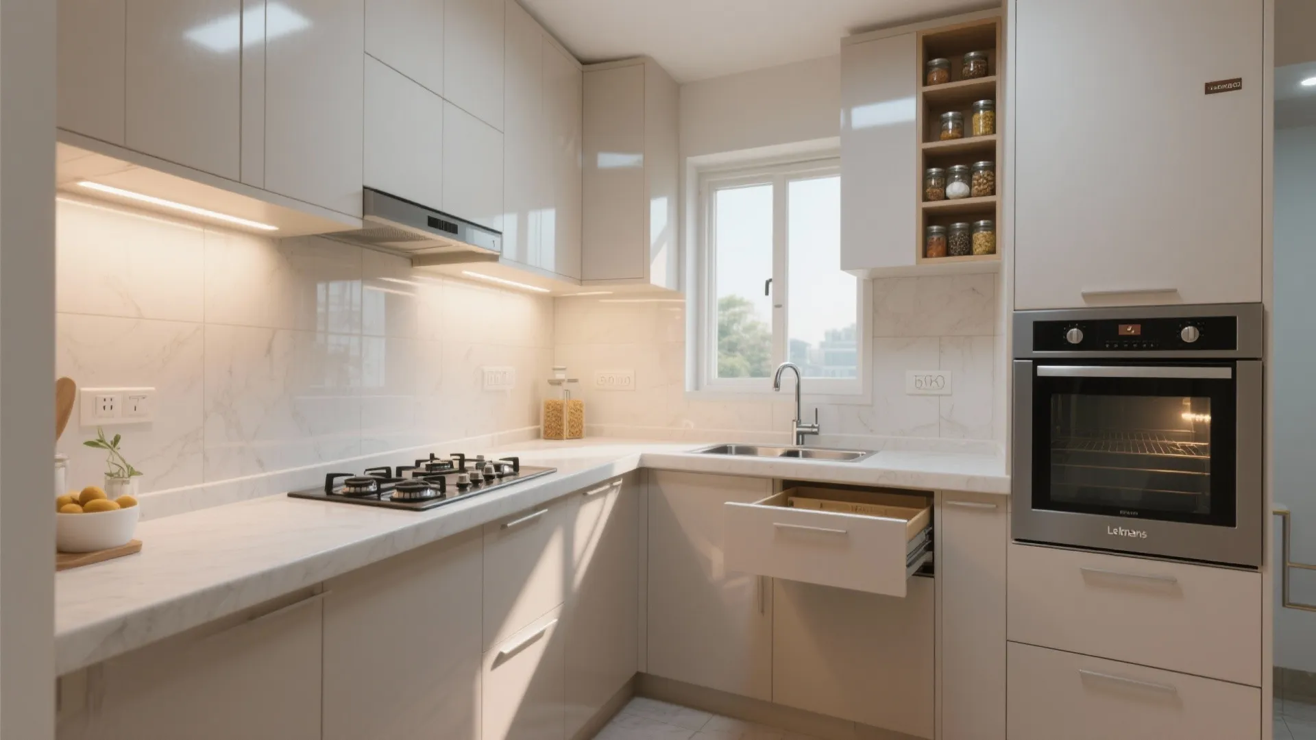 L-shaped small kitchen that actually works