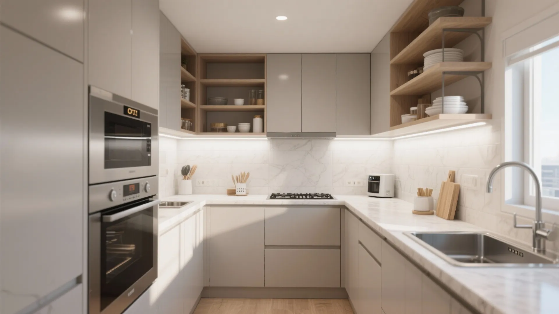 L-Shaped Kitchen for More Counter Space