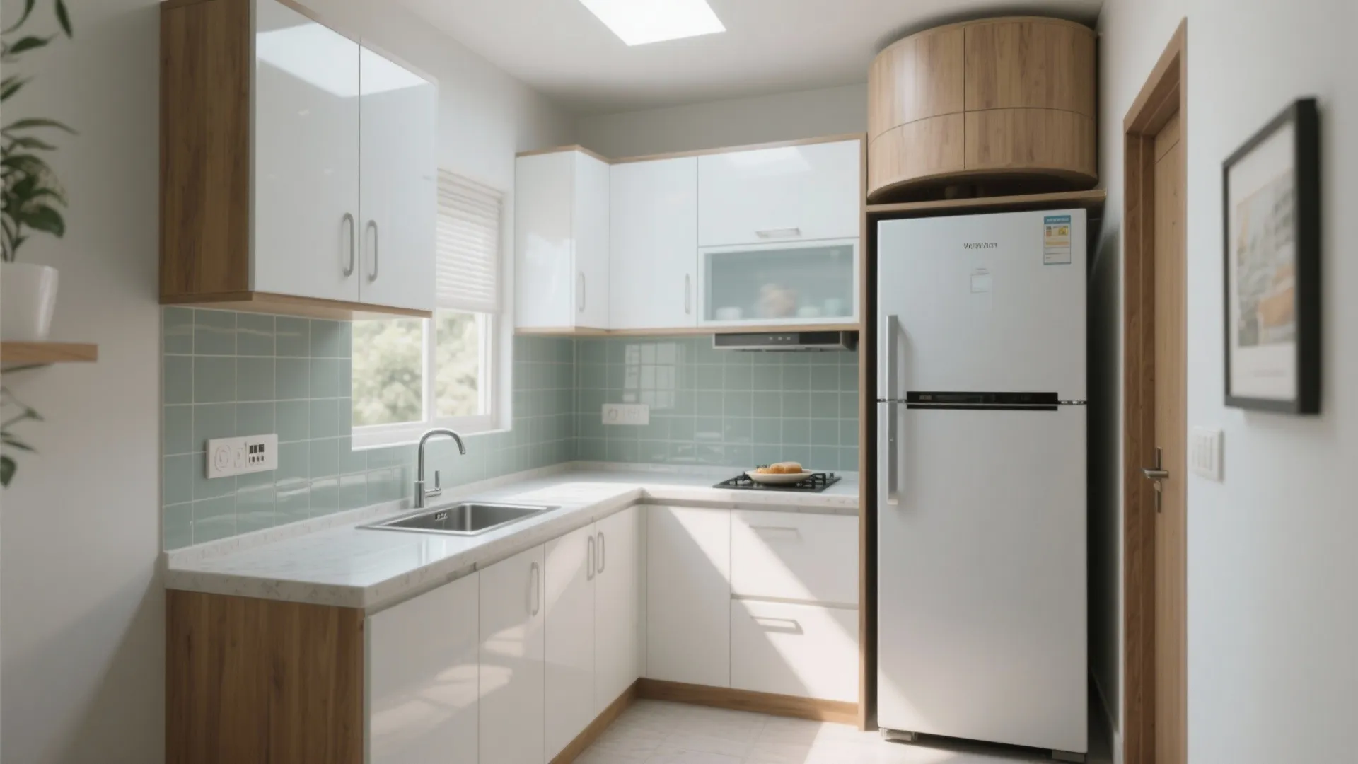 L-Shaped Layout to Maximize Counter Space