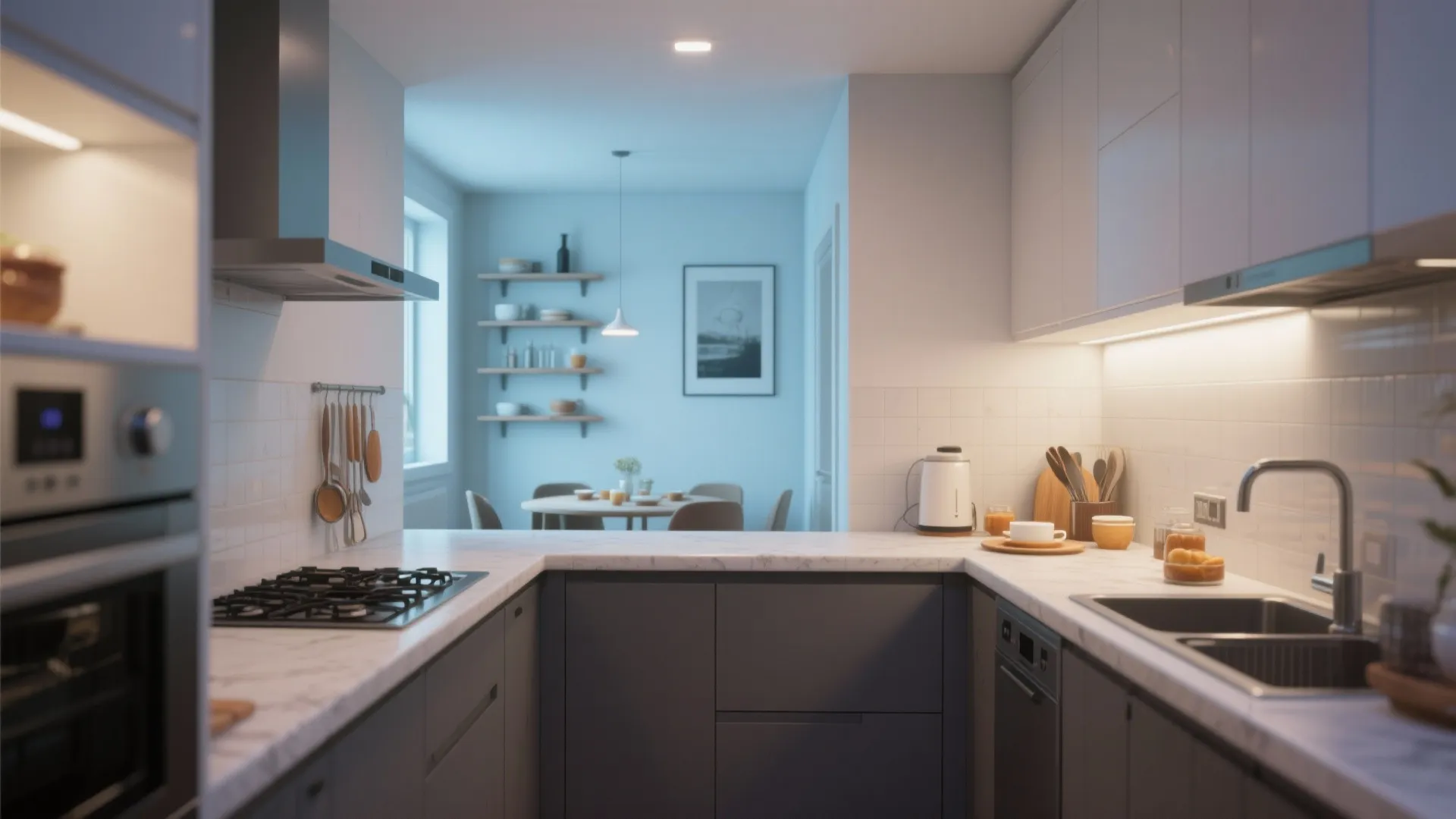 L-Shaped Layout Maximizes Counter Space