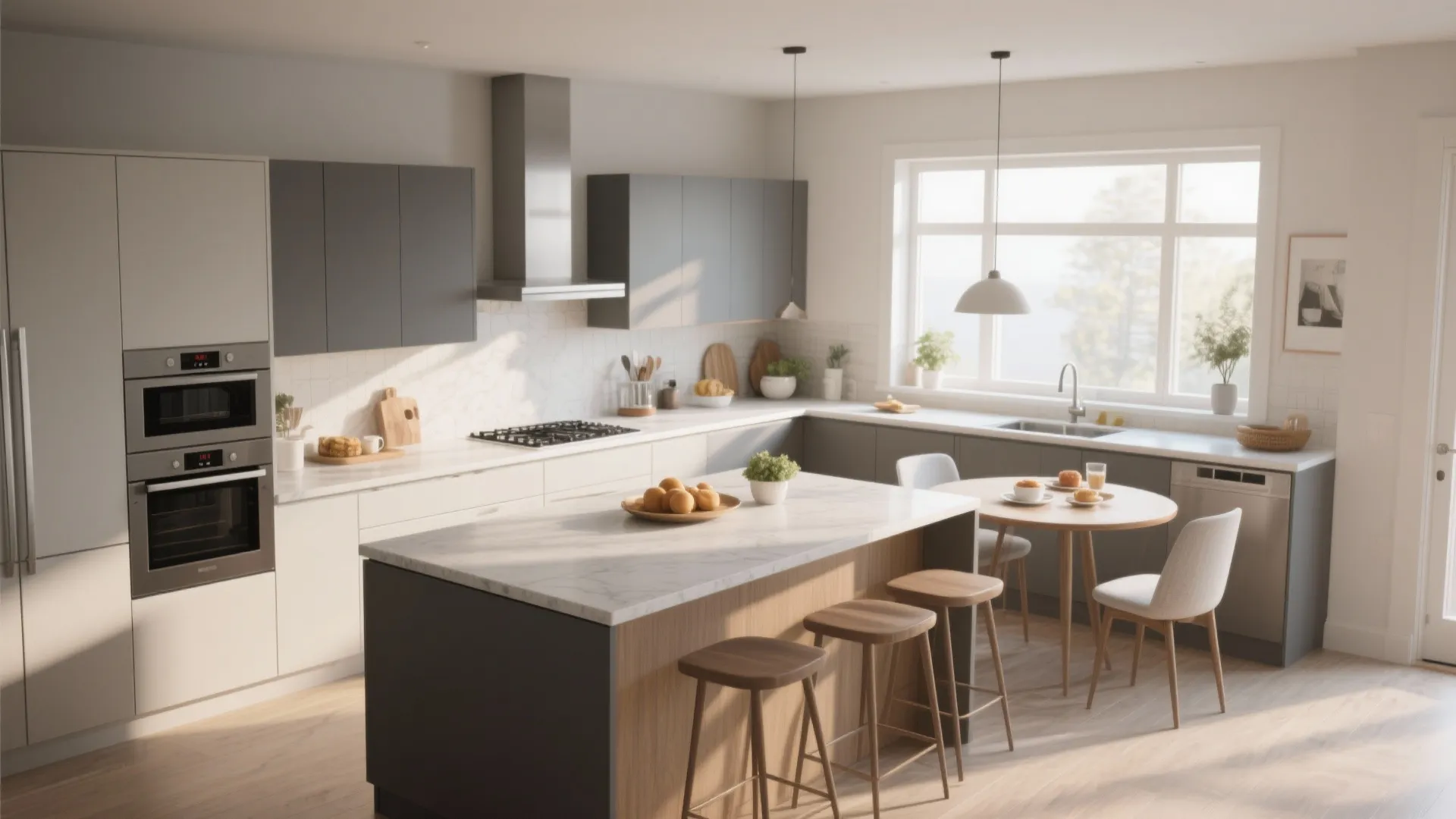 L-Shaped Layout to Maximize Countertop Space