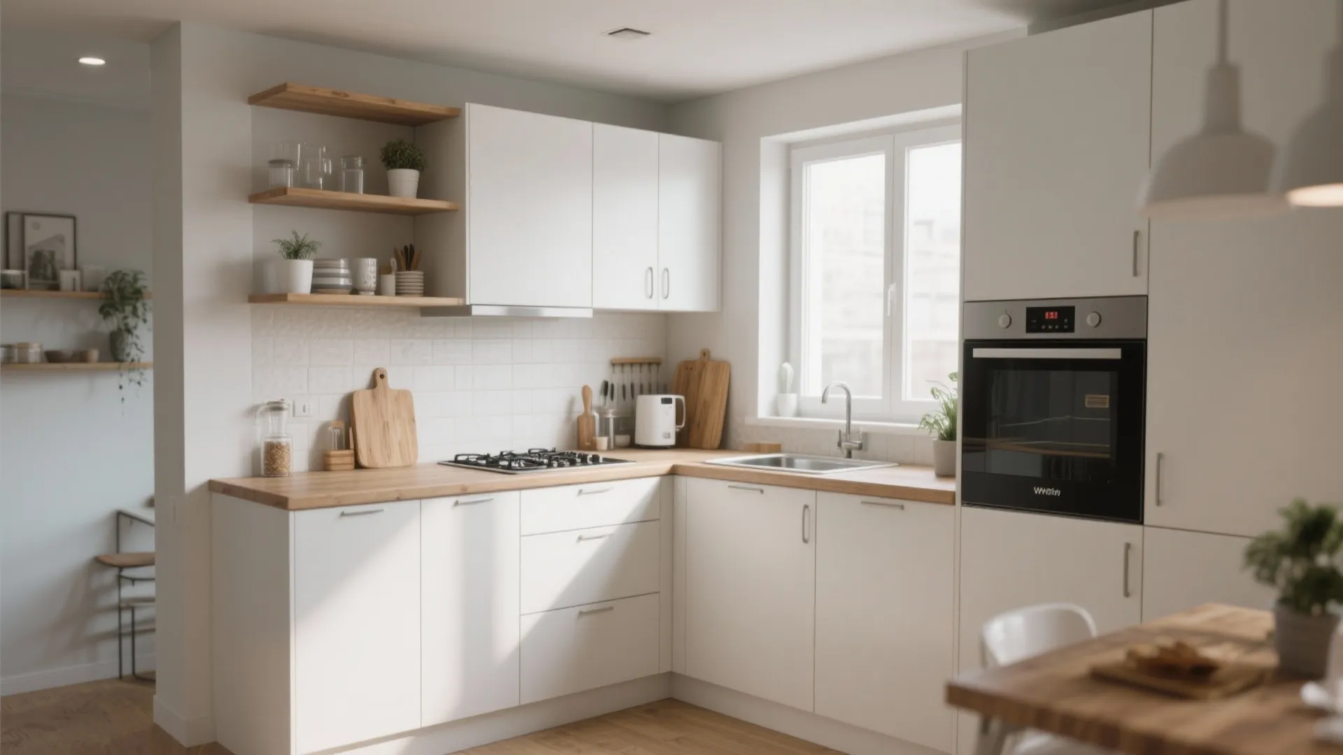 L-Shaped Layout for Extra Counter Space