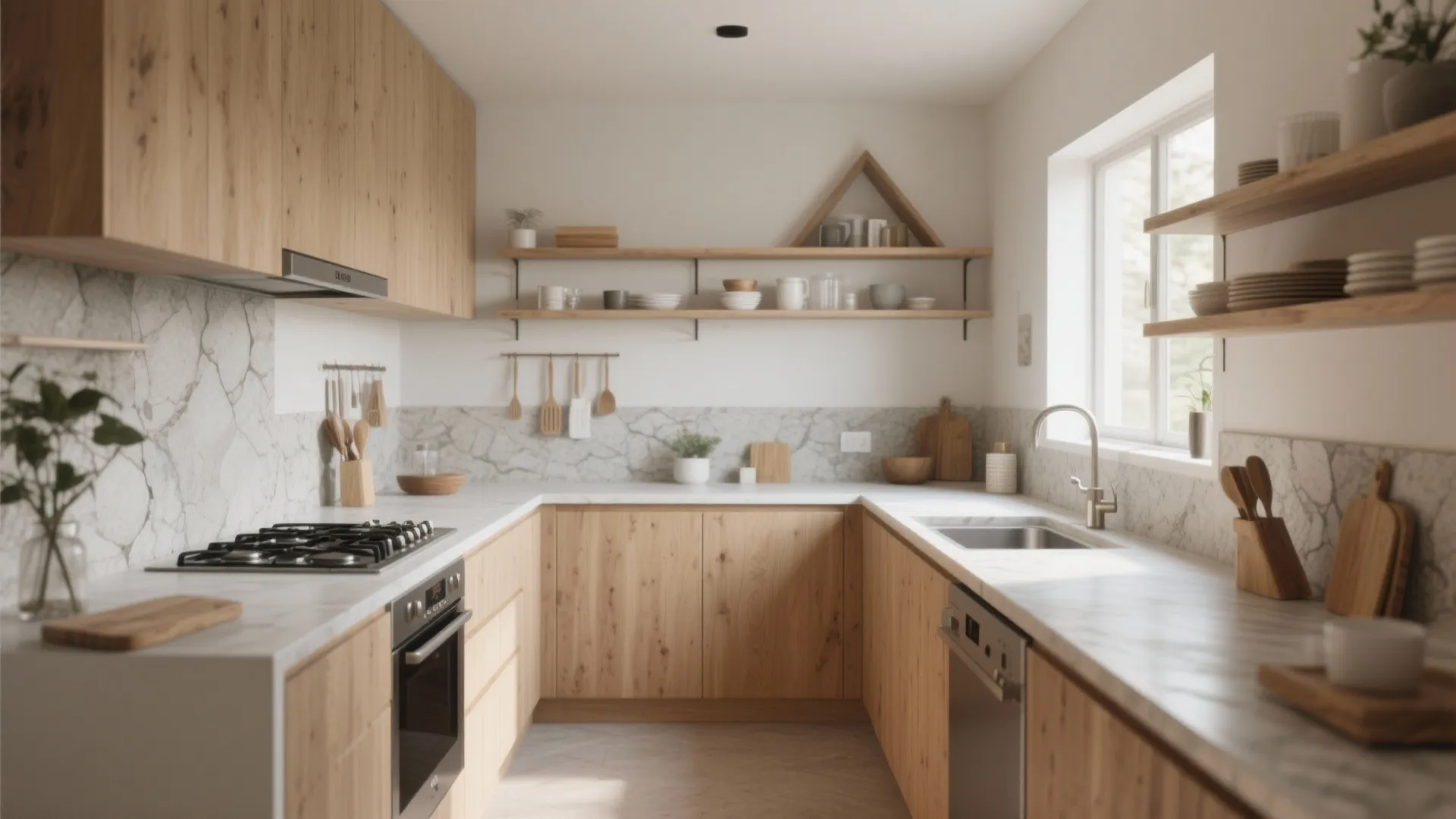 L-Shaped Layout for More Counter Space