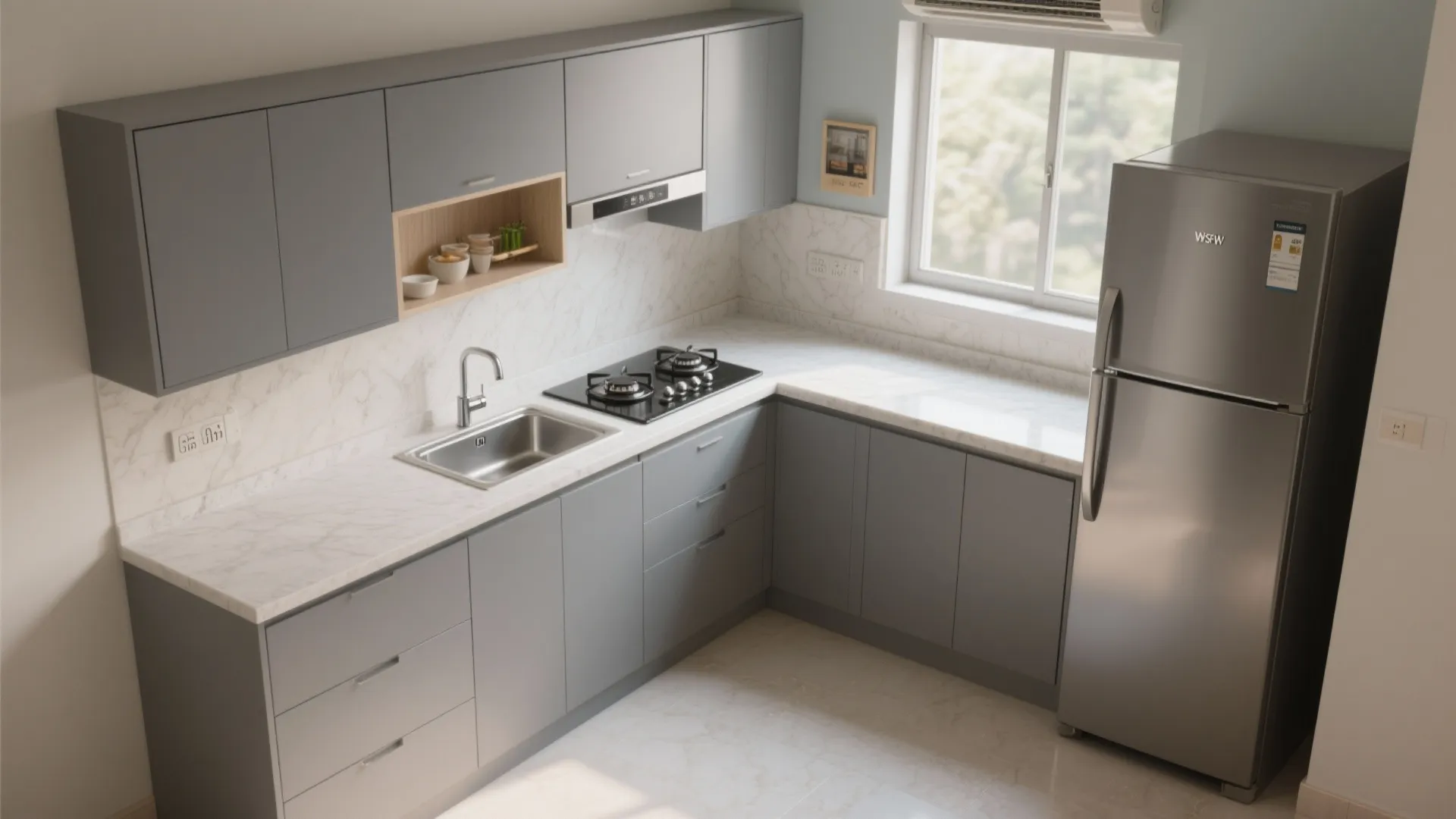 L-Shaped Layout to Unlock Counter Space