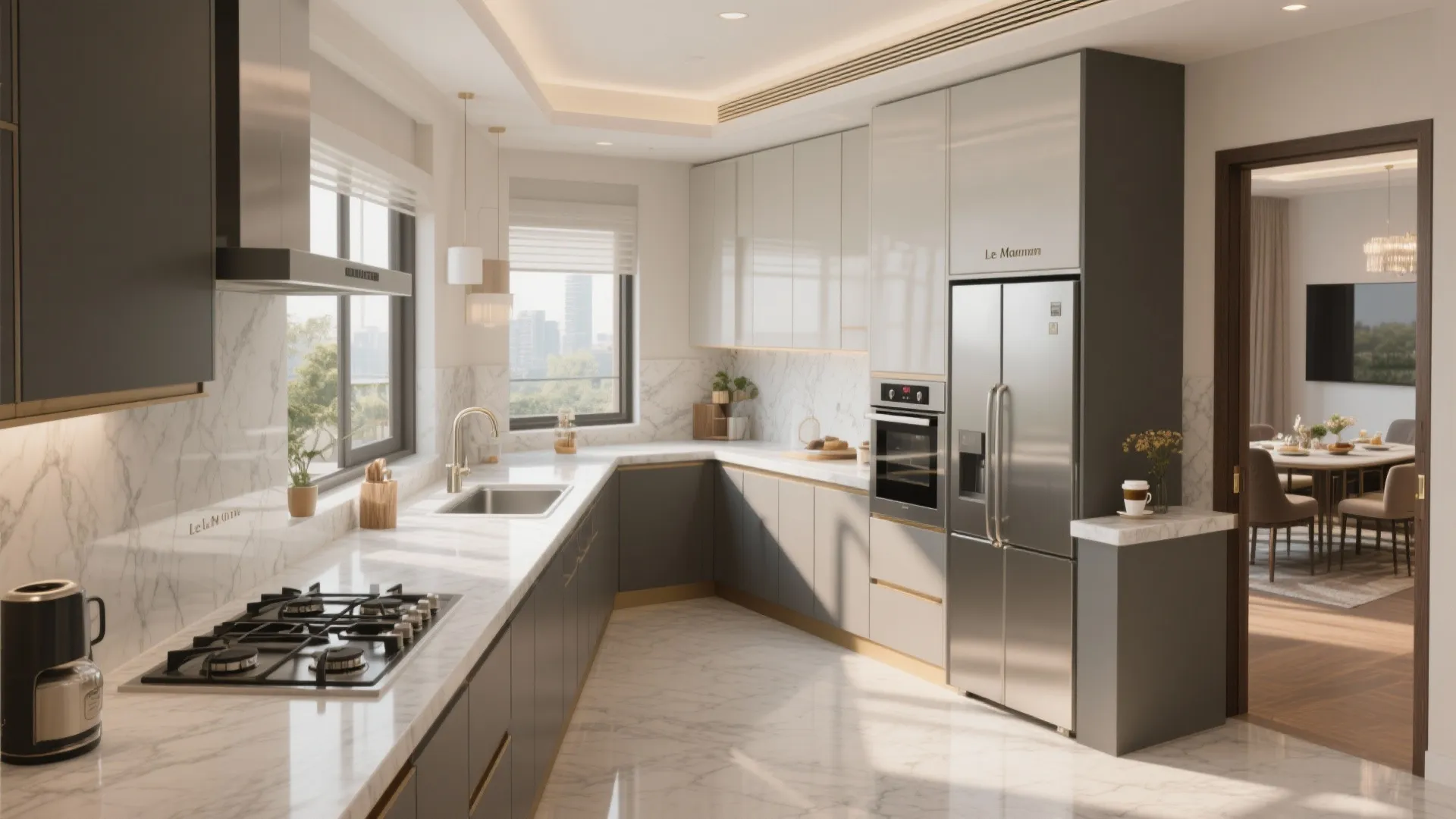 L-Shaped Layout to Maximize Counter Space