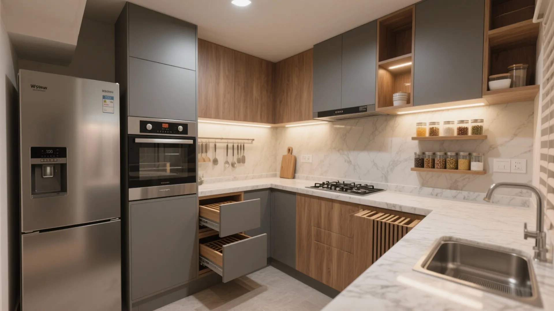 Smart kitchen layouts for real cooking