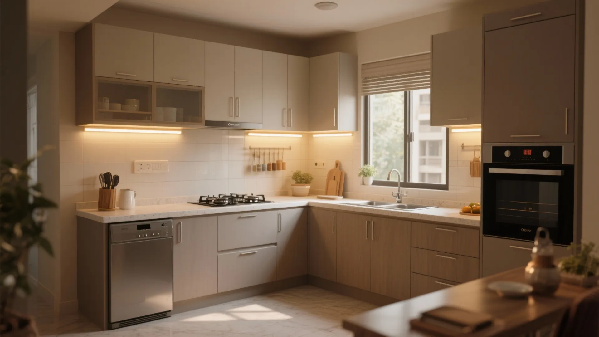 L-shaped Kitchen Layout