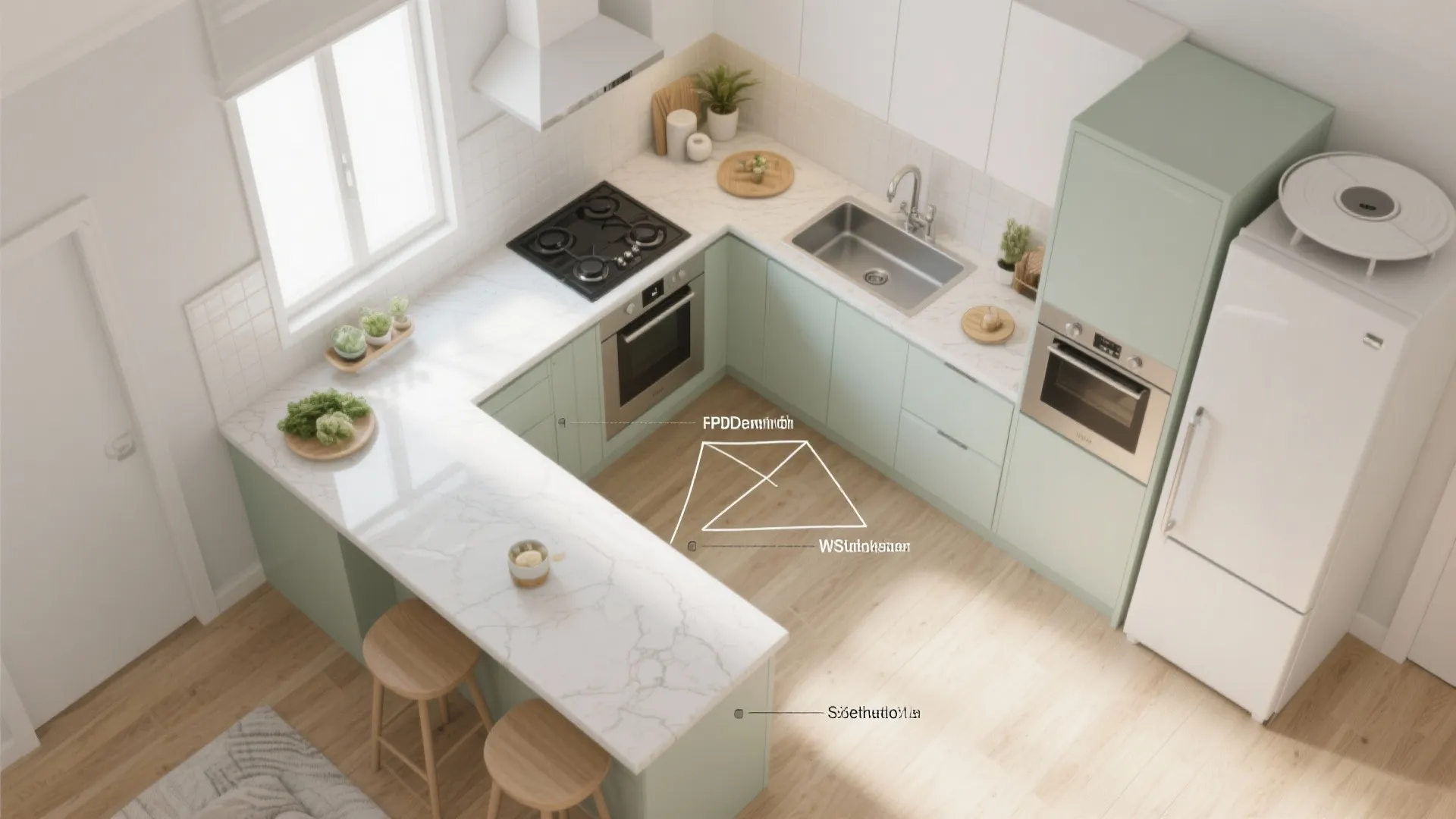 L-Shaped Kitchen to Unlock Counter and Flow