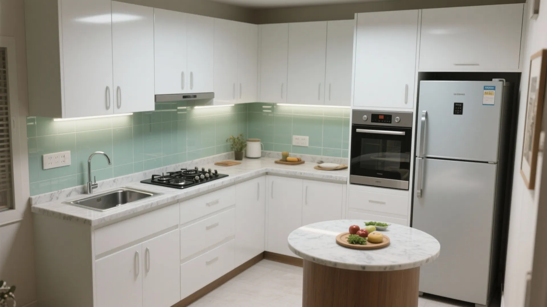 L-Shaped Layout to Free Counter Space