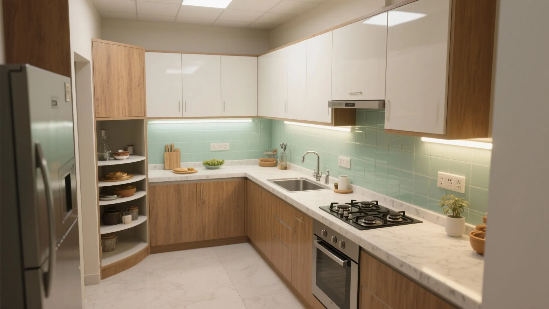 L-Shaped Layout to Unlock Counter Space