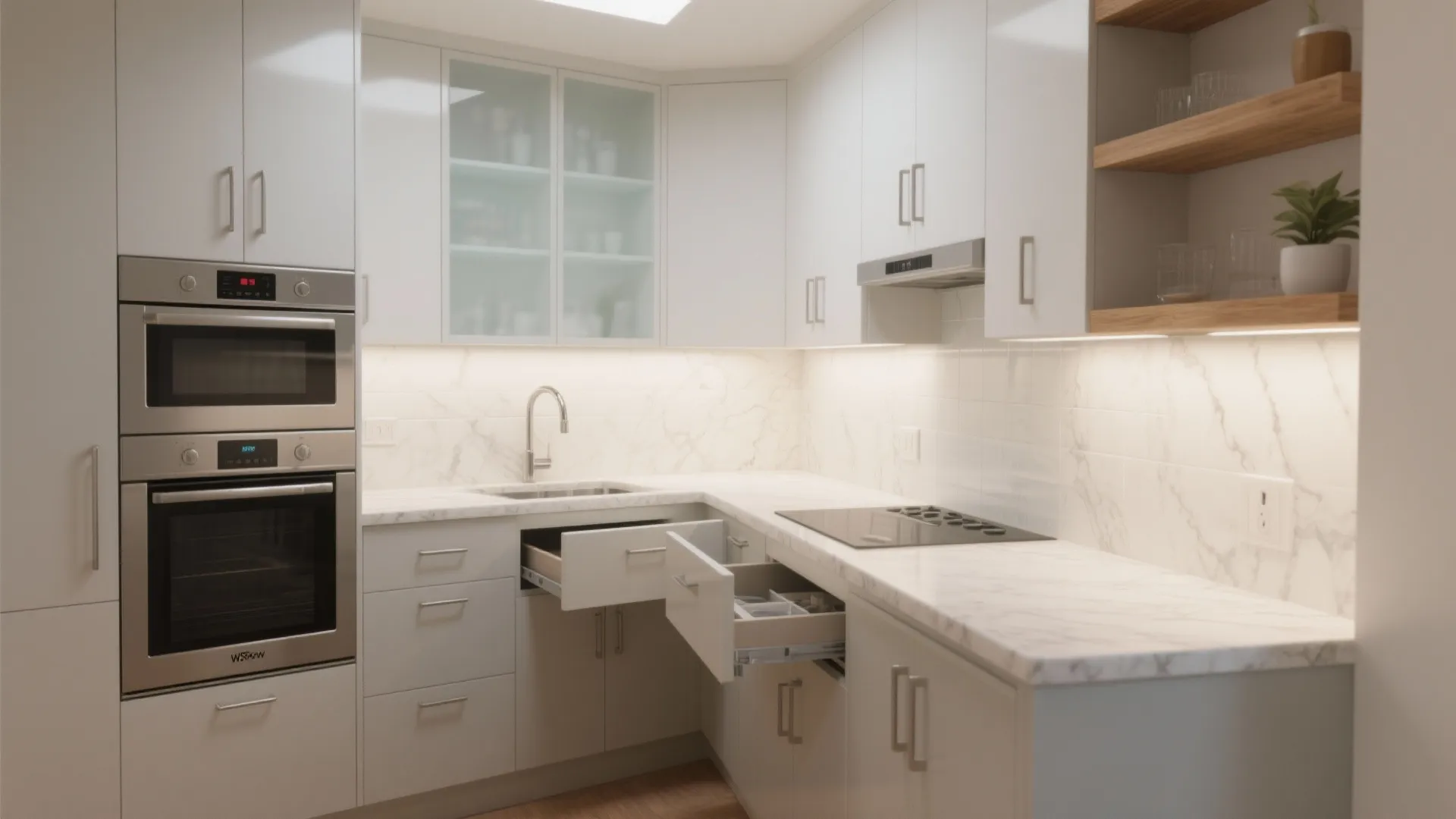 Compact L-Shaped Layout That Actually Cooks