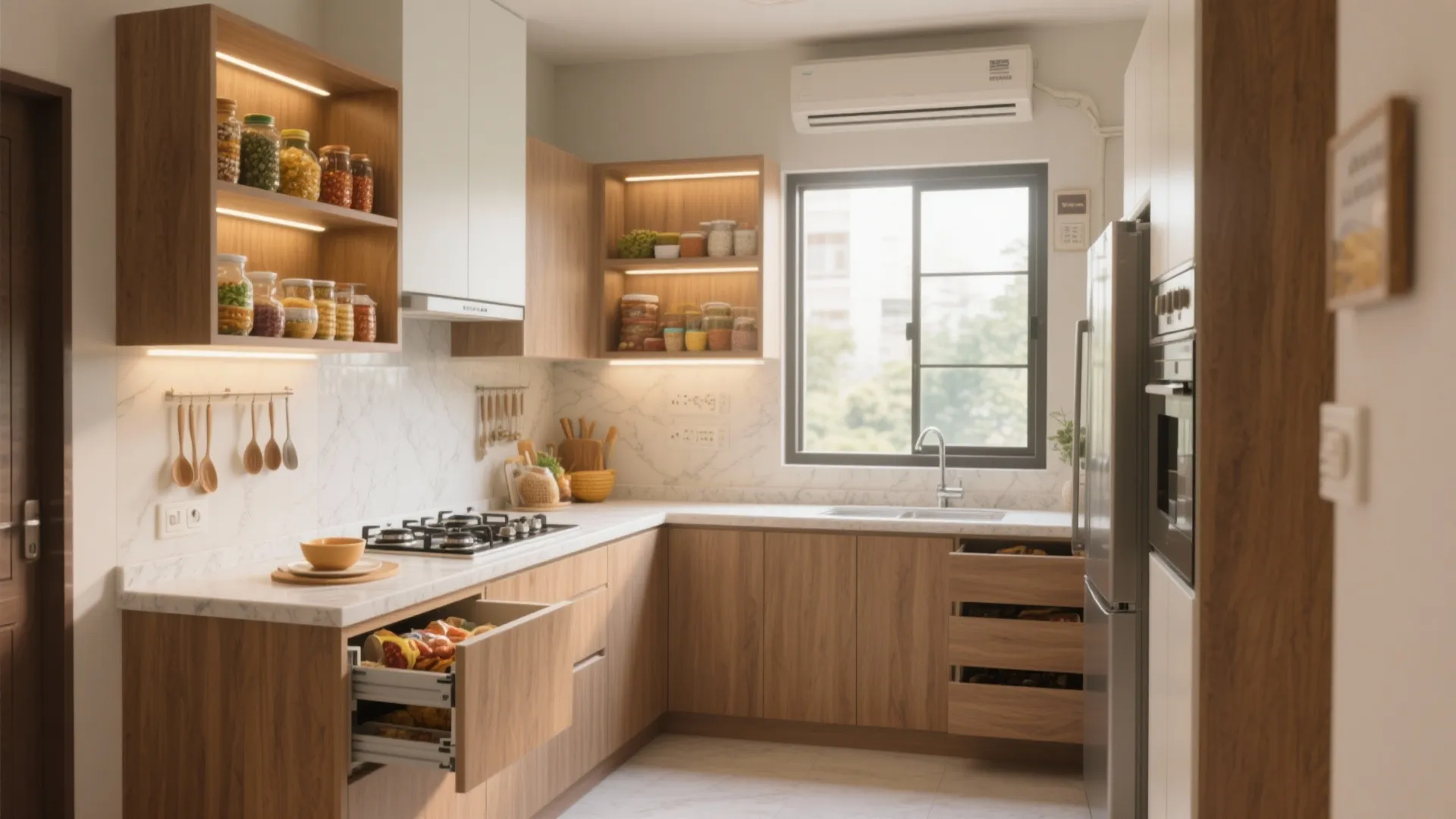 L-Shaped Kitchen to Unlock Counter Space