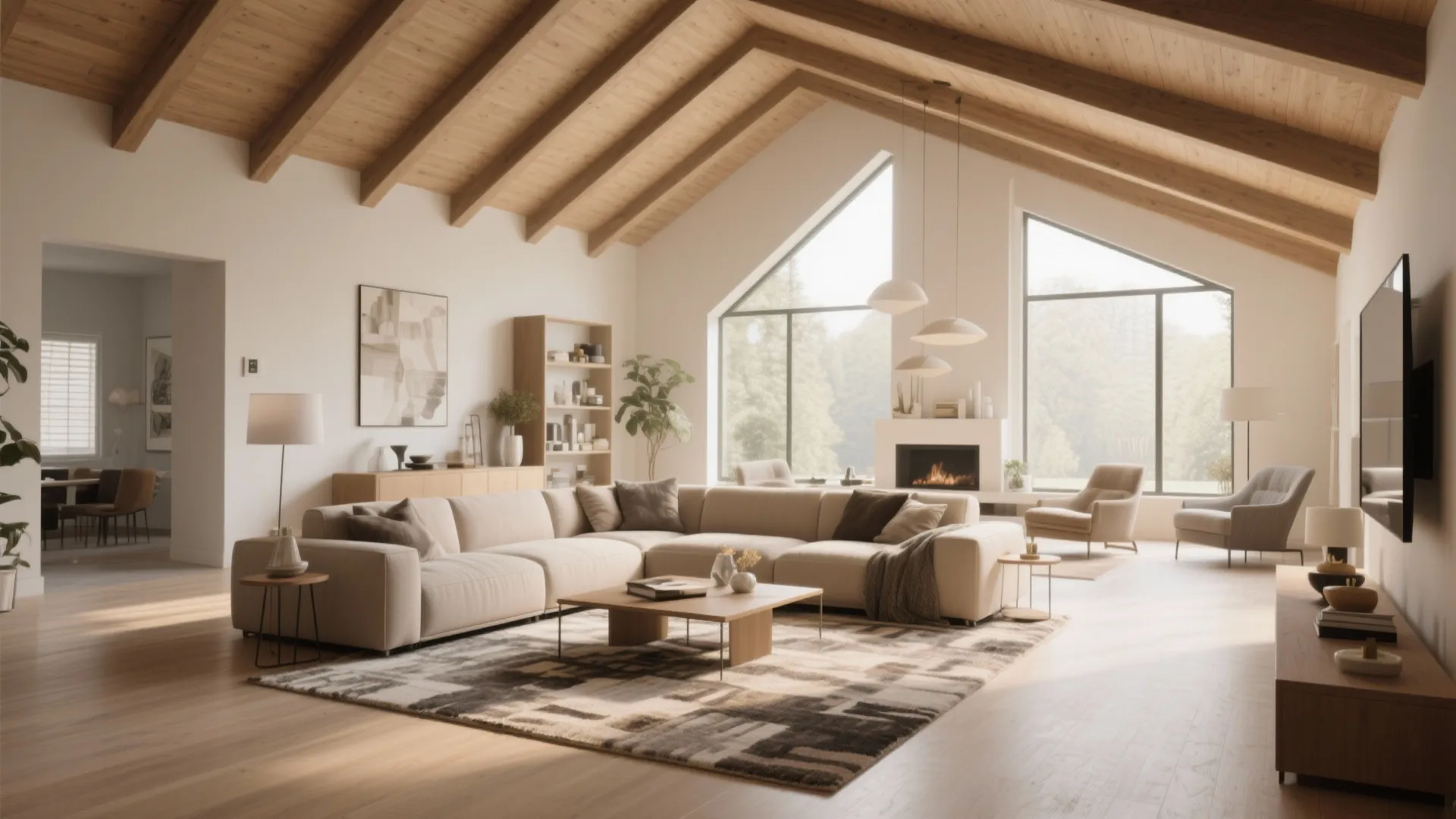 7. L-shaped Furniture Arrangement