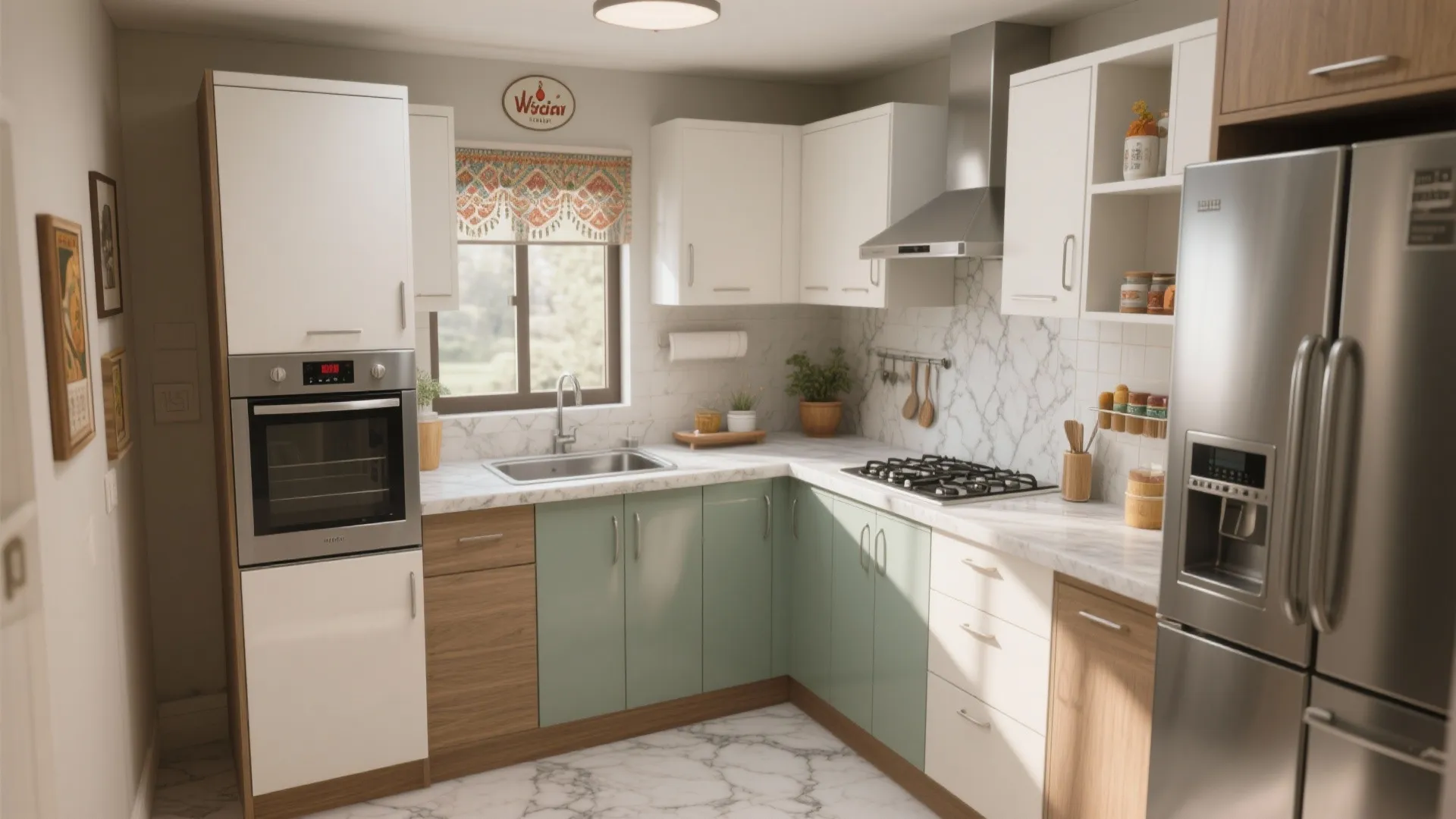 L-Shaped Layout for Work Flow