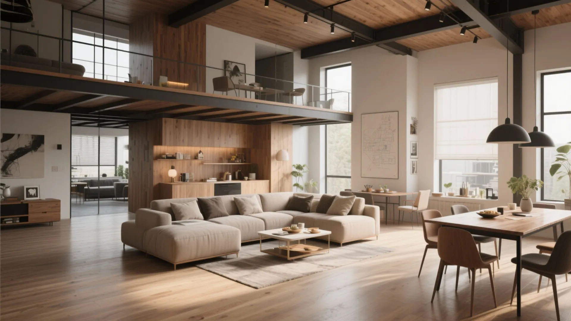 L-Shaped Layout for Shared Spaces