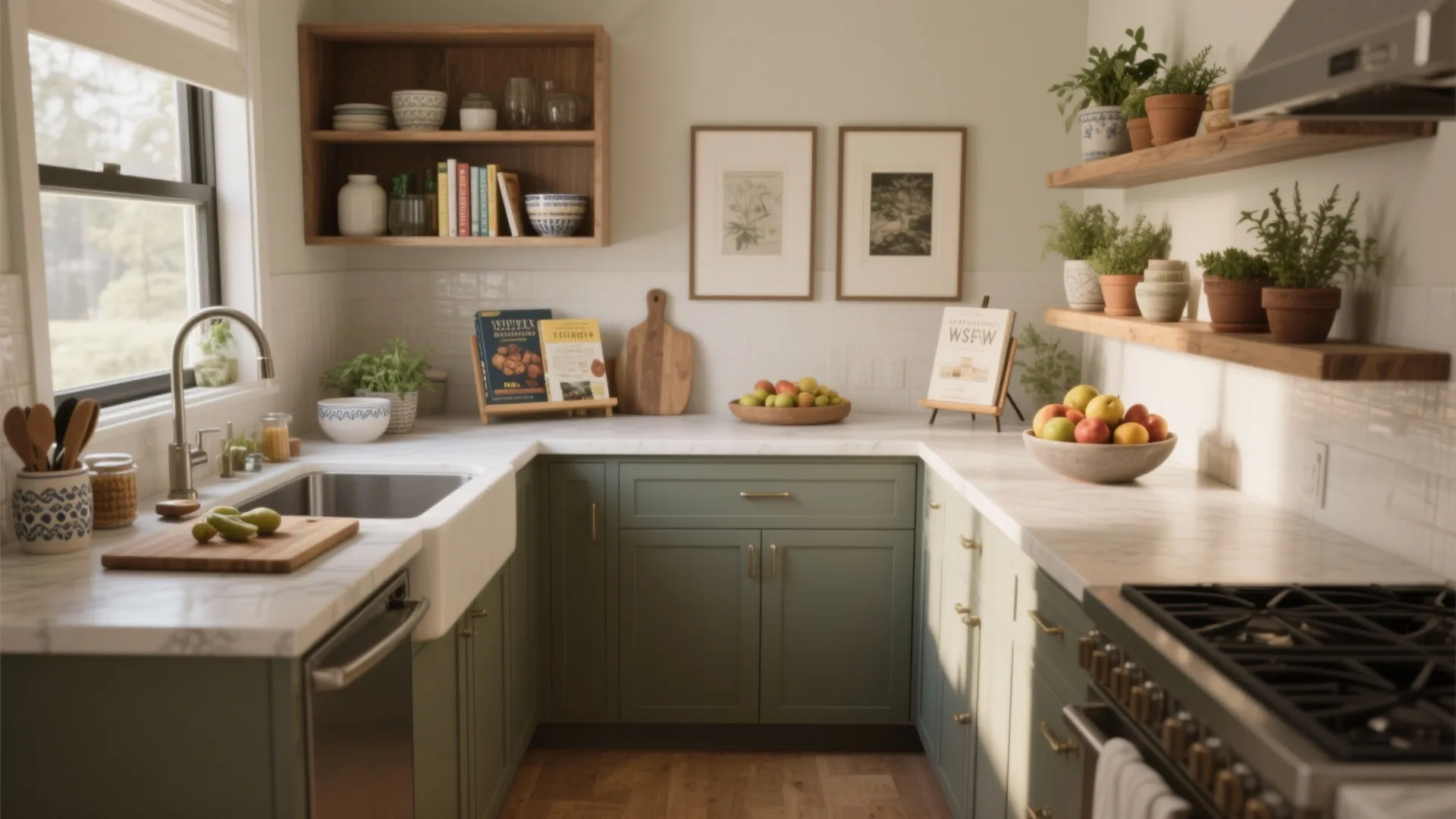 L-Shaped Layout to Maximize Counter Display