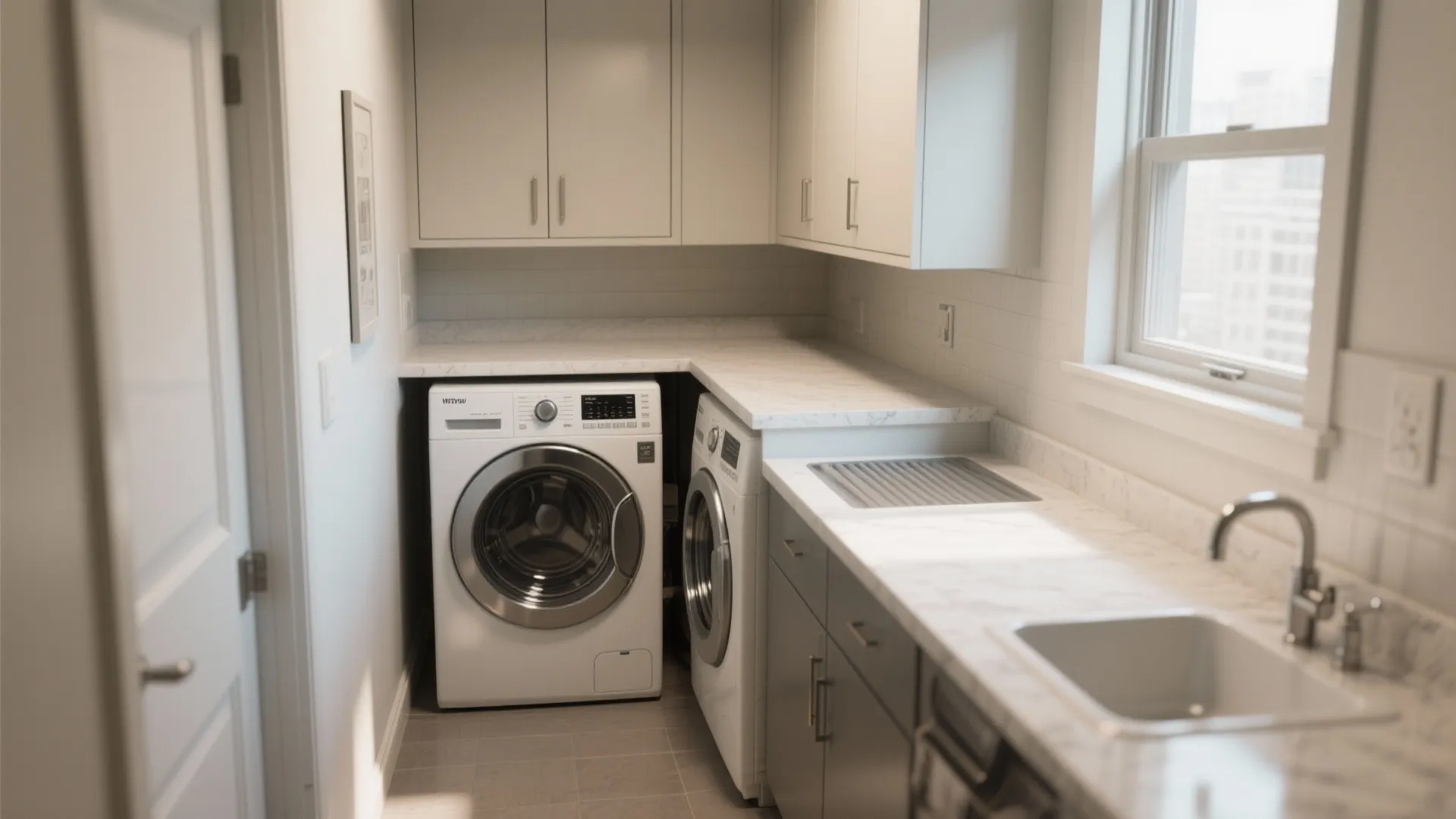 L-Shaped Laundry Layout