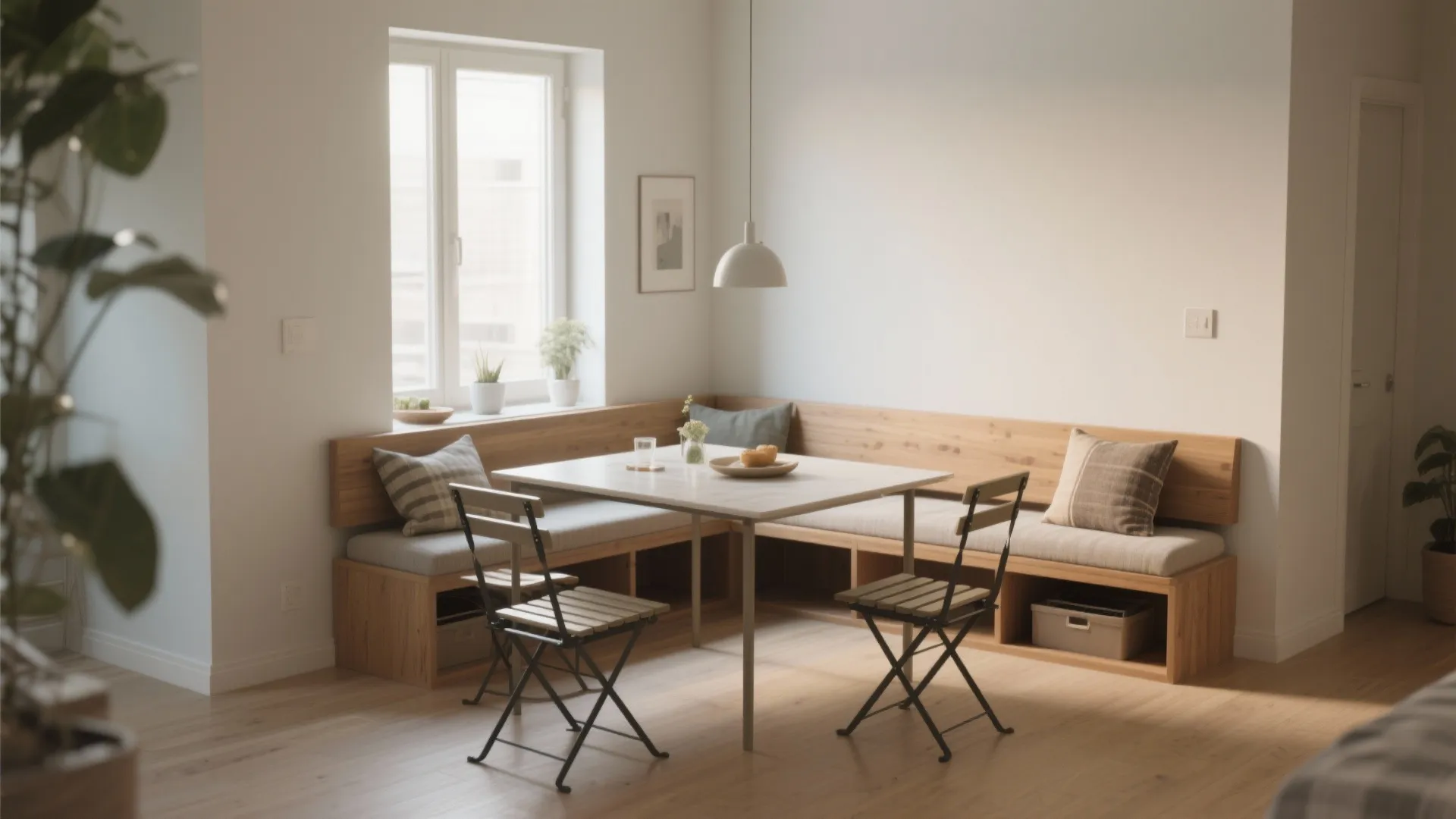 L-shaped Layout Frees Table Space