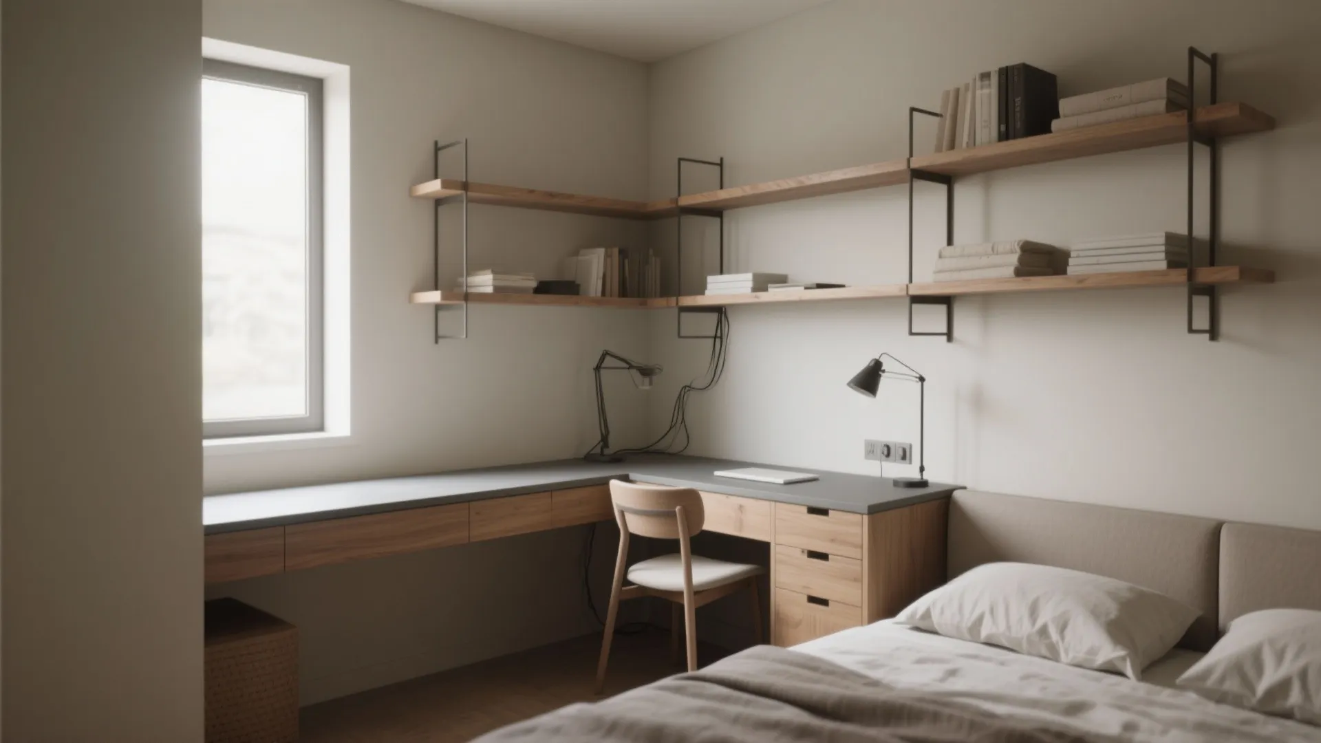 L-Shaped Layout for Multifunctional Rooms