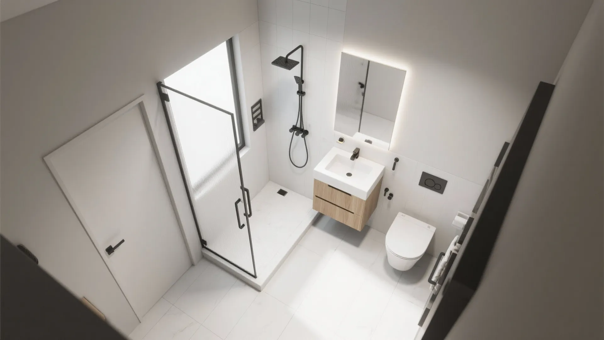 3) L-Shaped Wet/Dry Separation for Better Flow