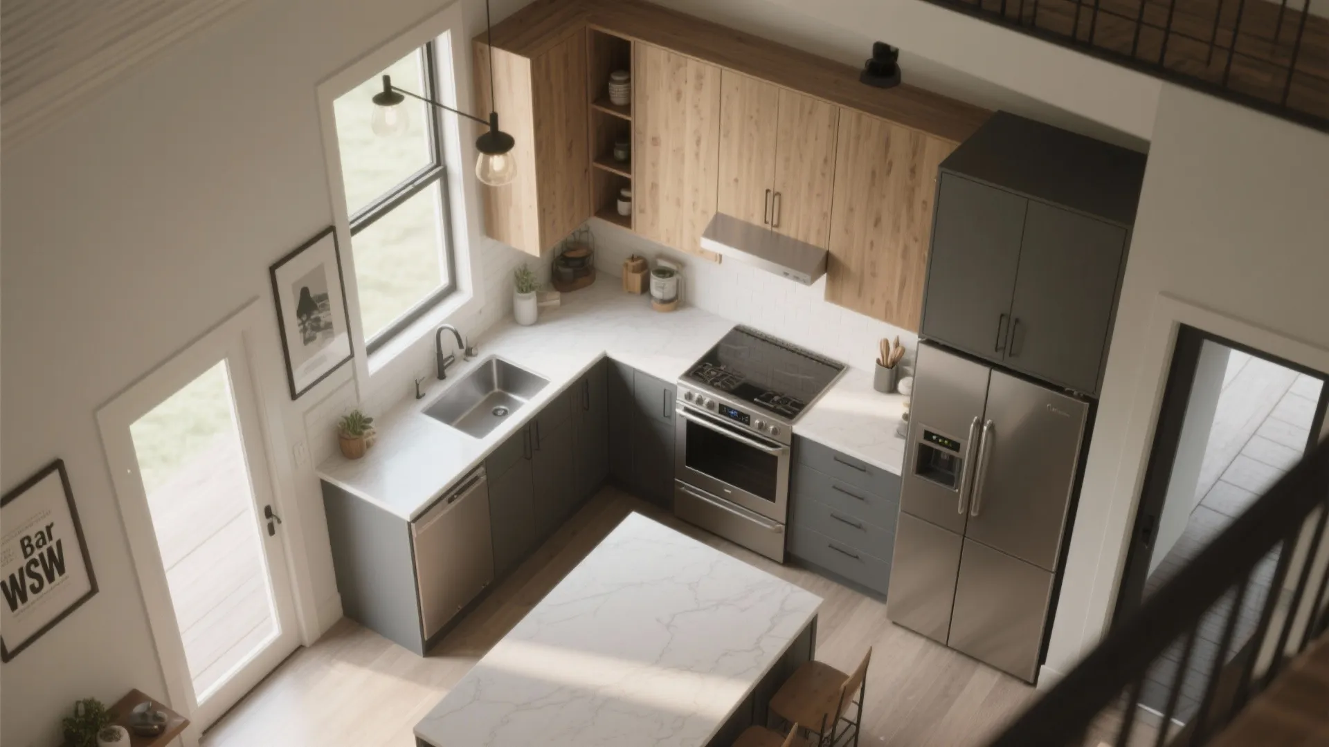 3. Efficient L-shaped layout for compact wings