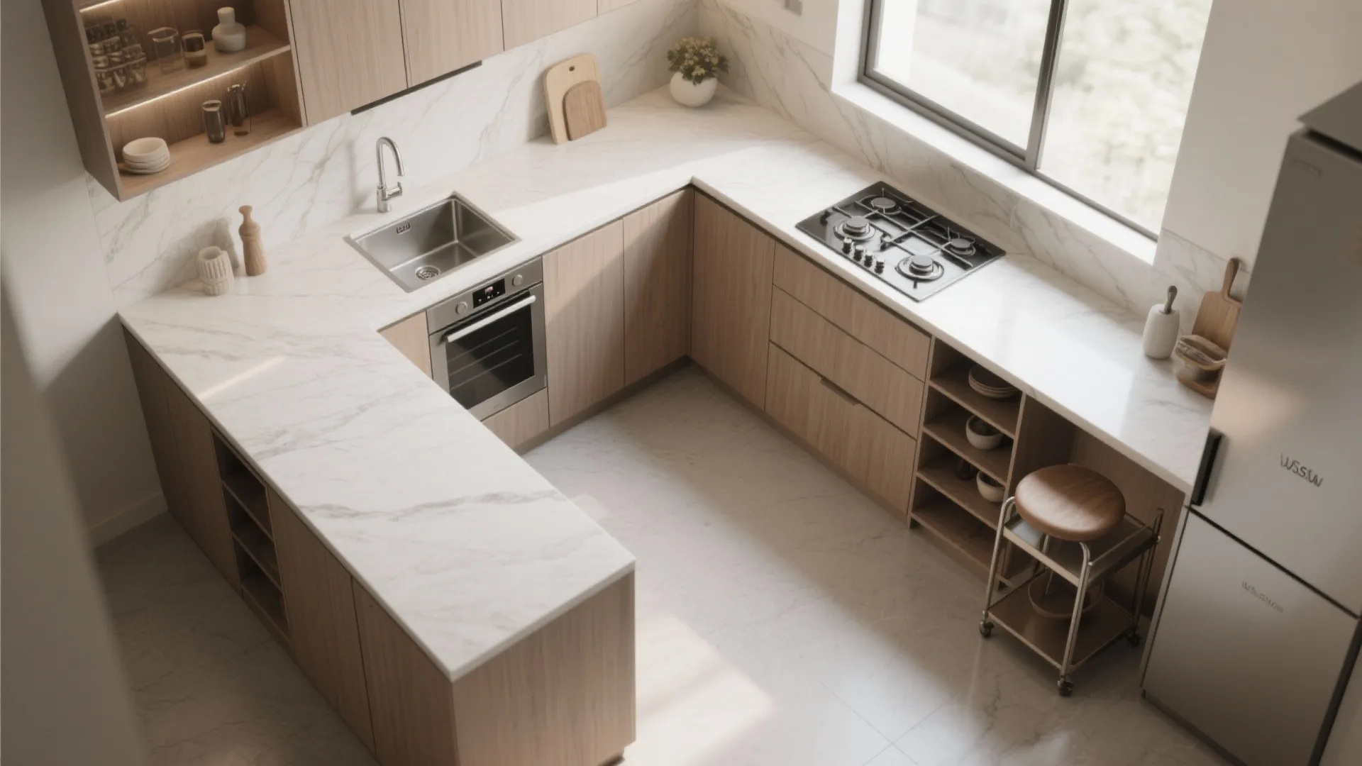 L-Shaped Layout: Flow, Zones, and Luxury-Level Countertop Space