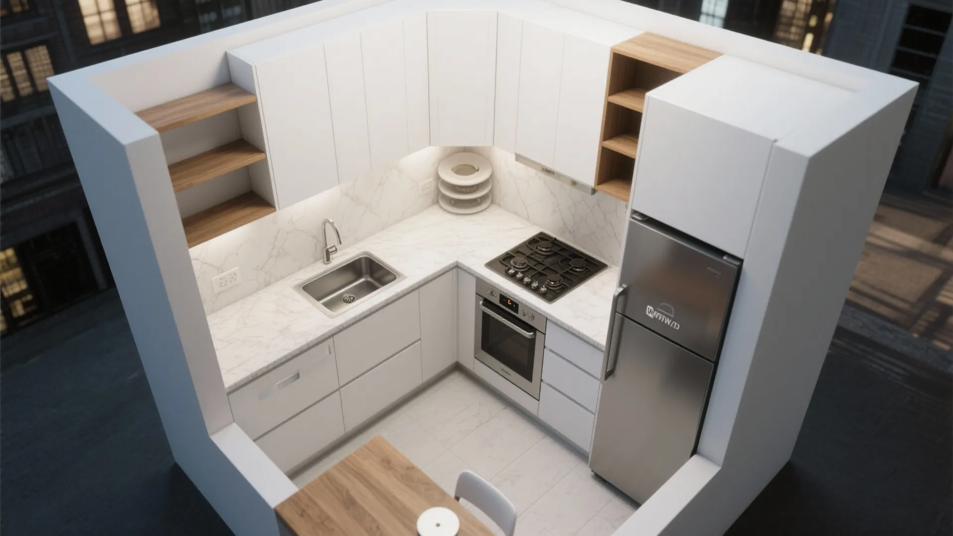 L-Shaped Small Kitchen Layouts