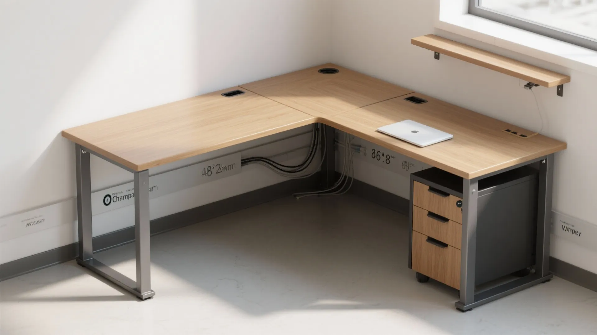 L-shaped desks that unlock more usable surface