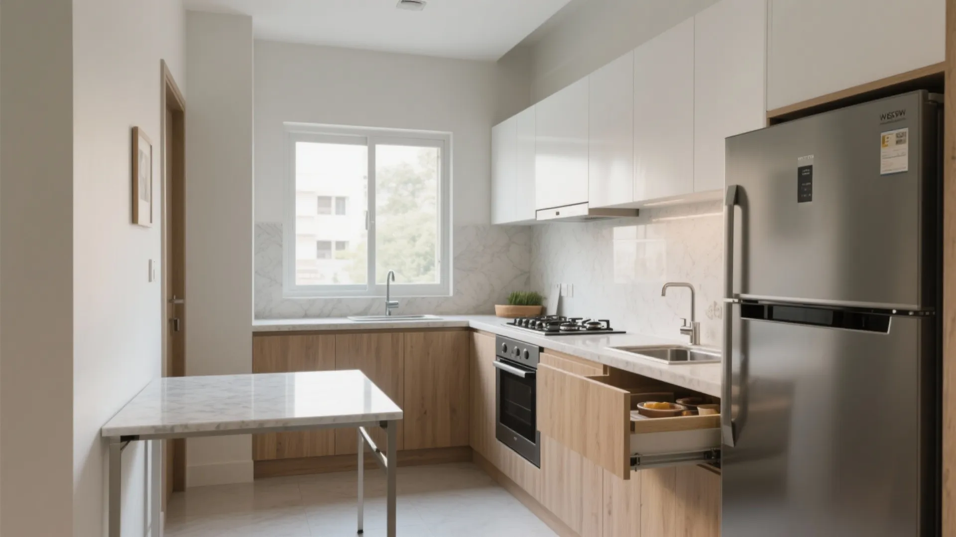 L-shaped layout that unlocks flow