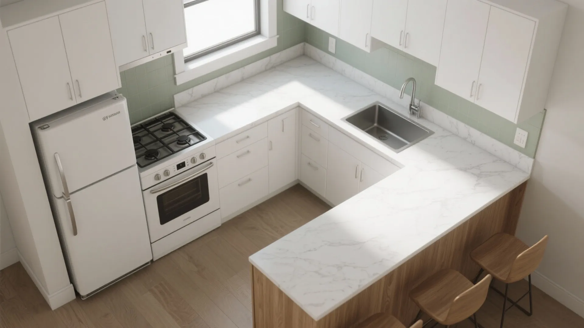 L-Shaped Small Kitchen Layout