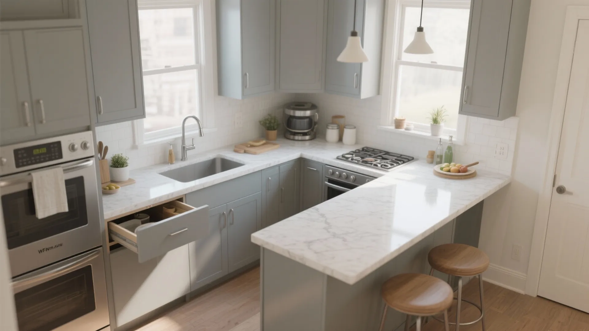 L-Shaped Layout to Unlock Counter Space