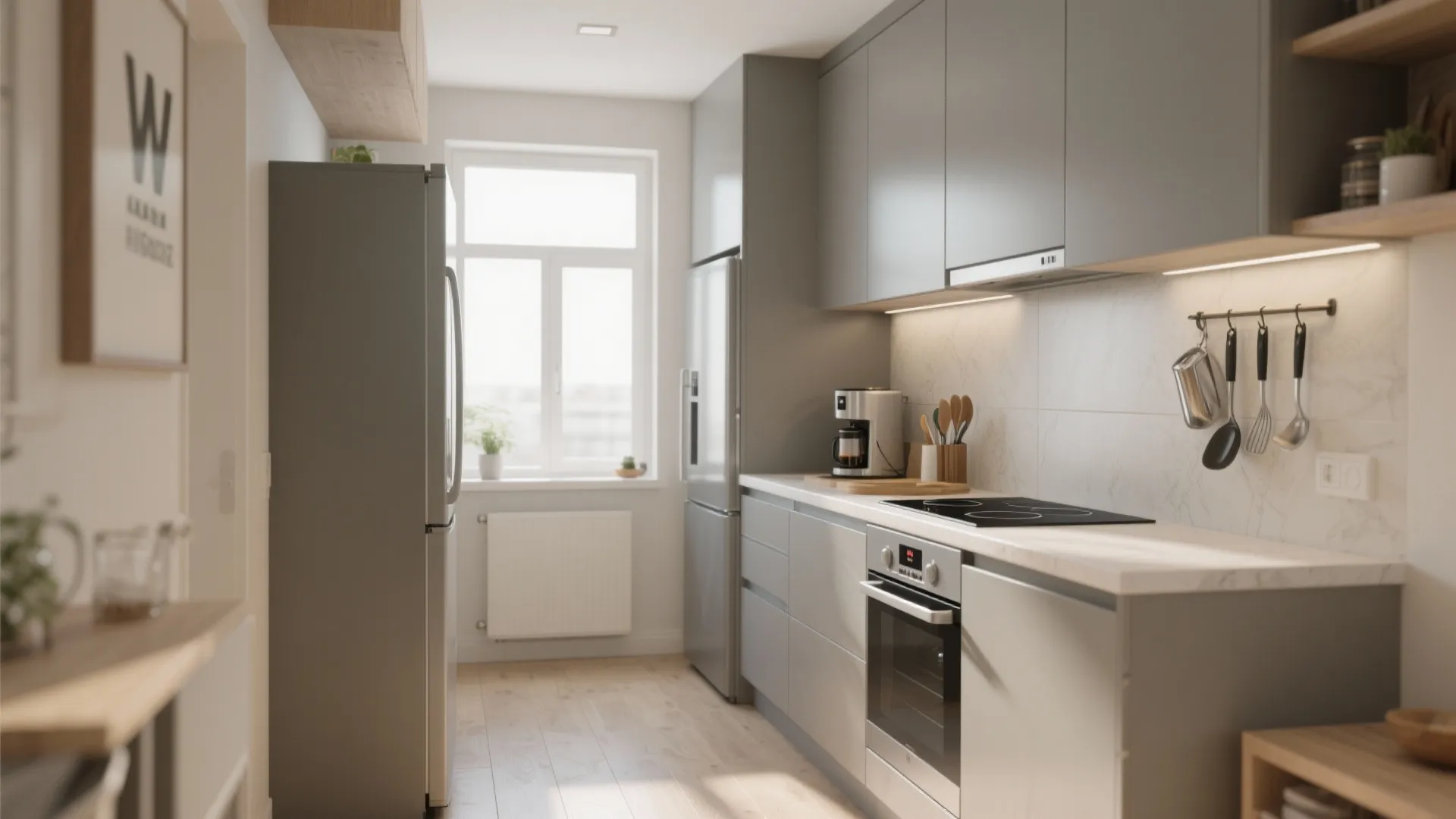 L-Shaped Layout to Free Counter Space and Improve Flow